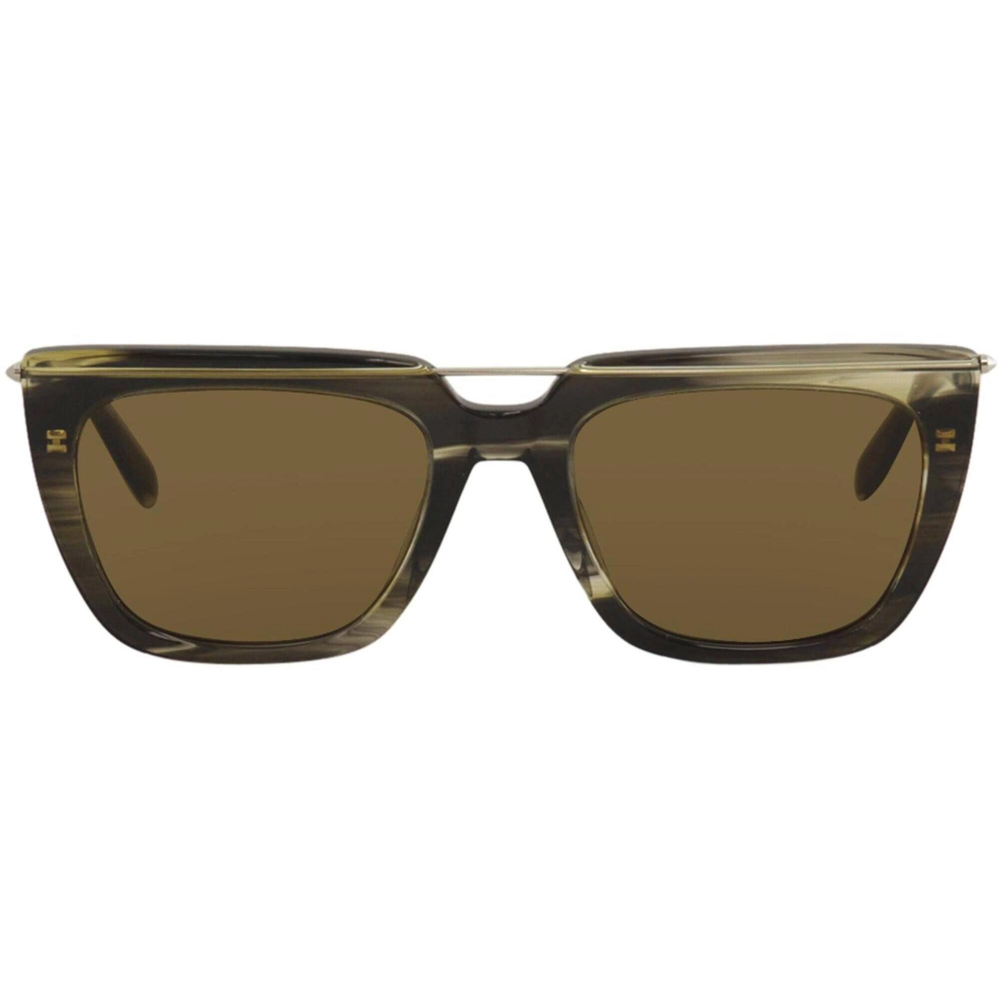 Alexander Mcqueen Unisex Sunglasses - Brown Silver | ALEXANDER MCQUEEN AM0169S 003