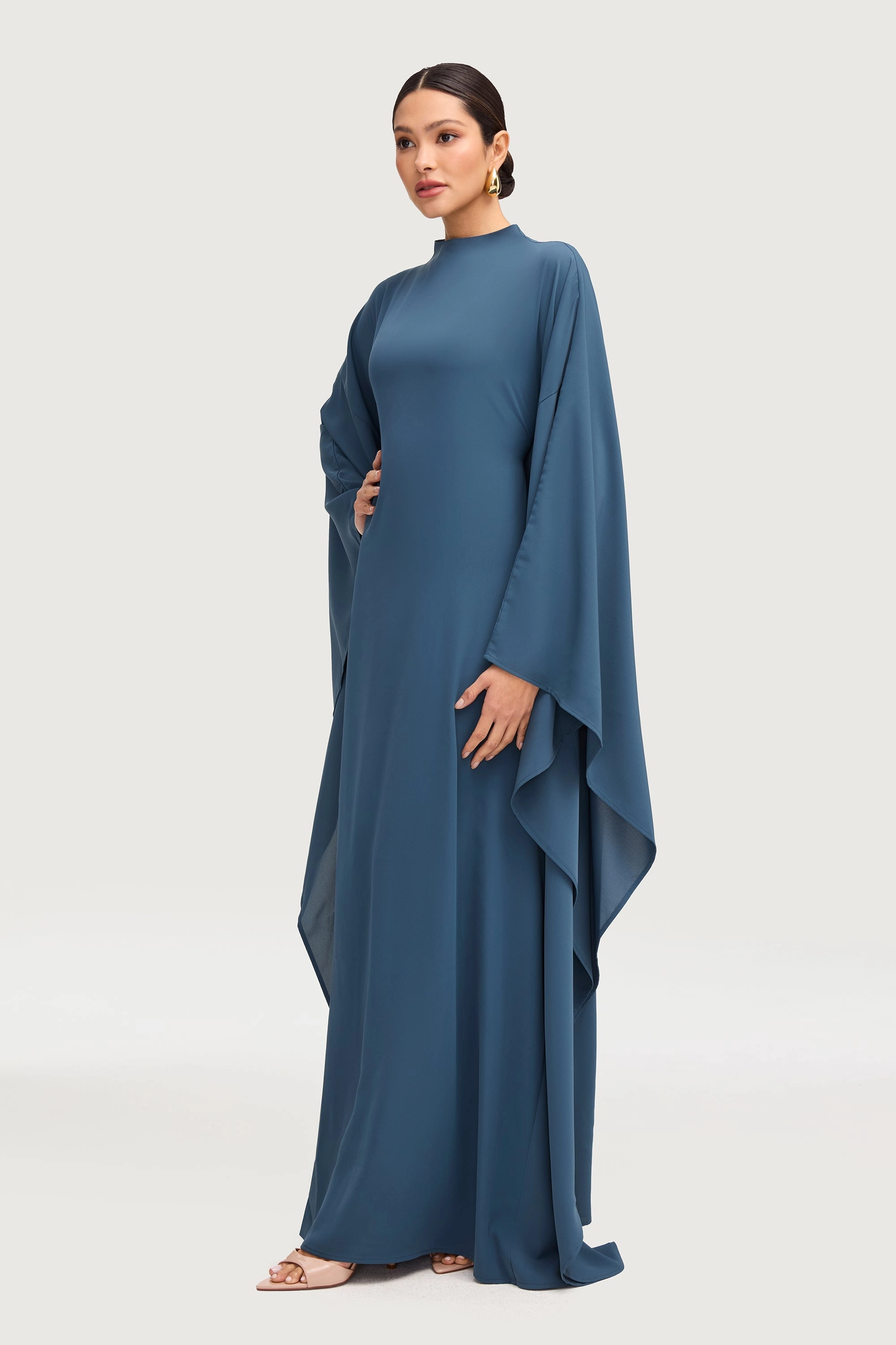 Amira Butterfly Inner Tie Abaya Dress - Layl