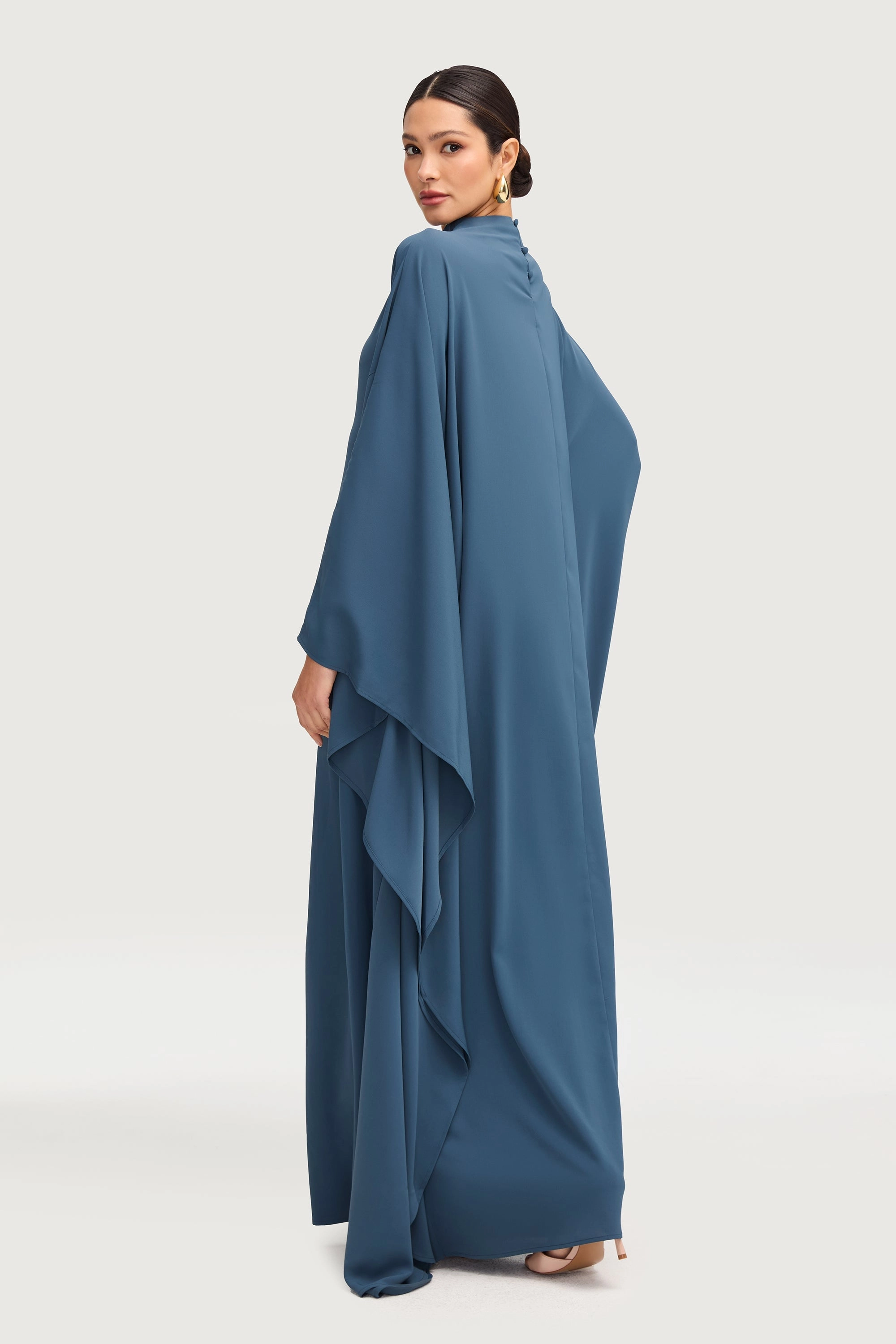 Amira Butterfly Inner Tie Abaya Dress - Layl
