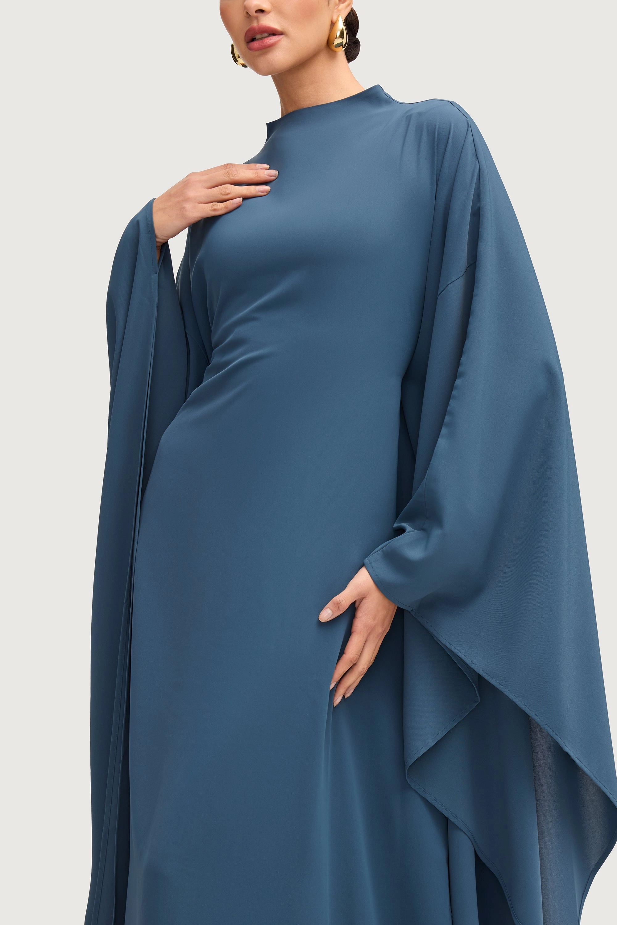 Amira Butterfly Inner Tie Abaya Dress - Layl