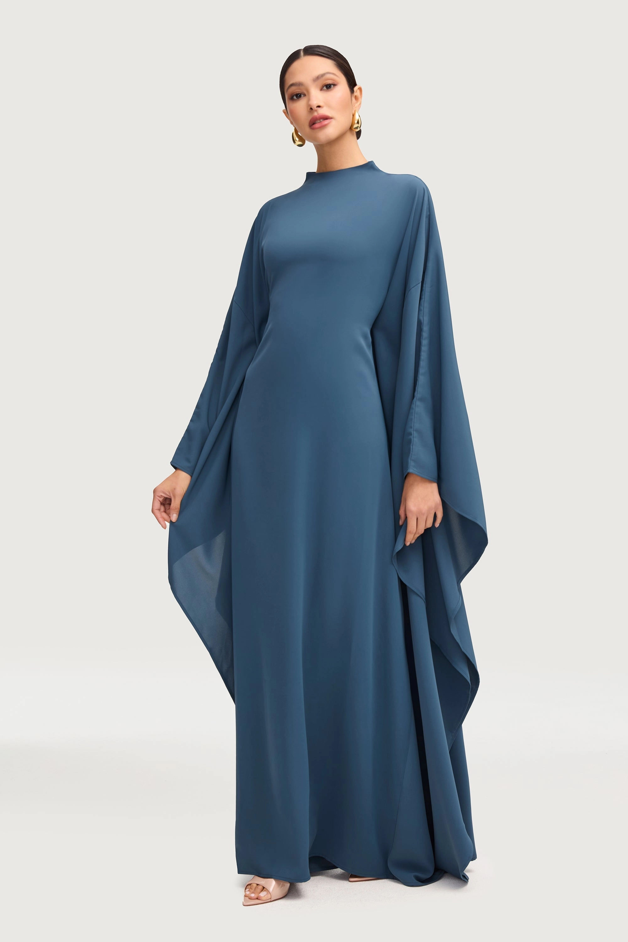 Amira Butterfly Inner Tie Abaya Dress - Layl