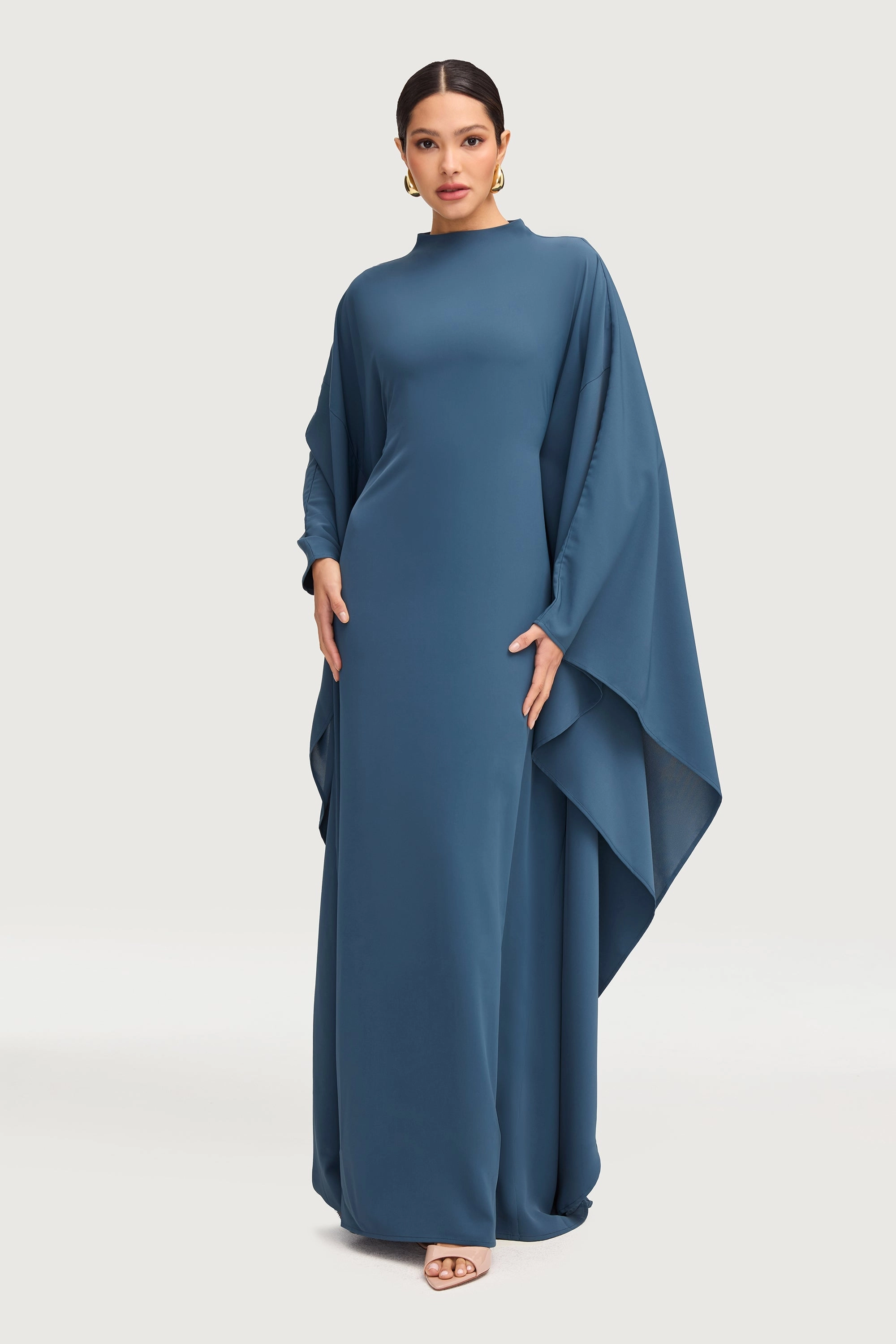 Amira Butterfly Inner Tie Abaya Dress - Layl
