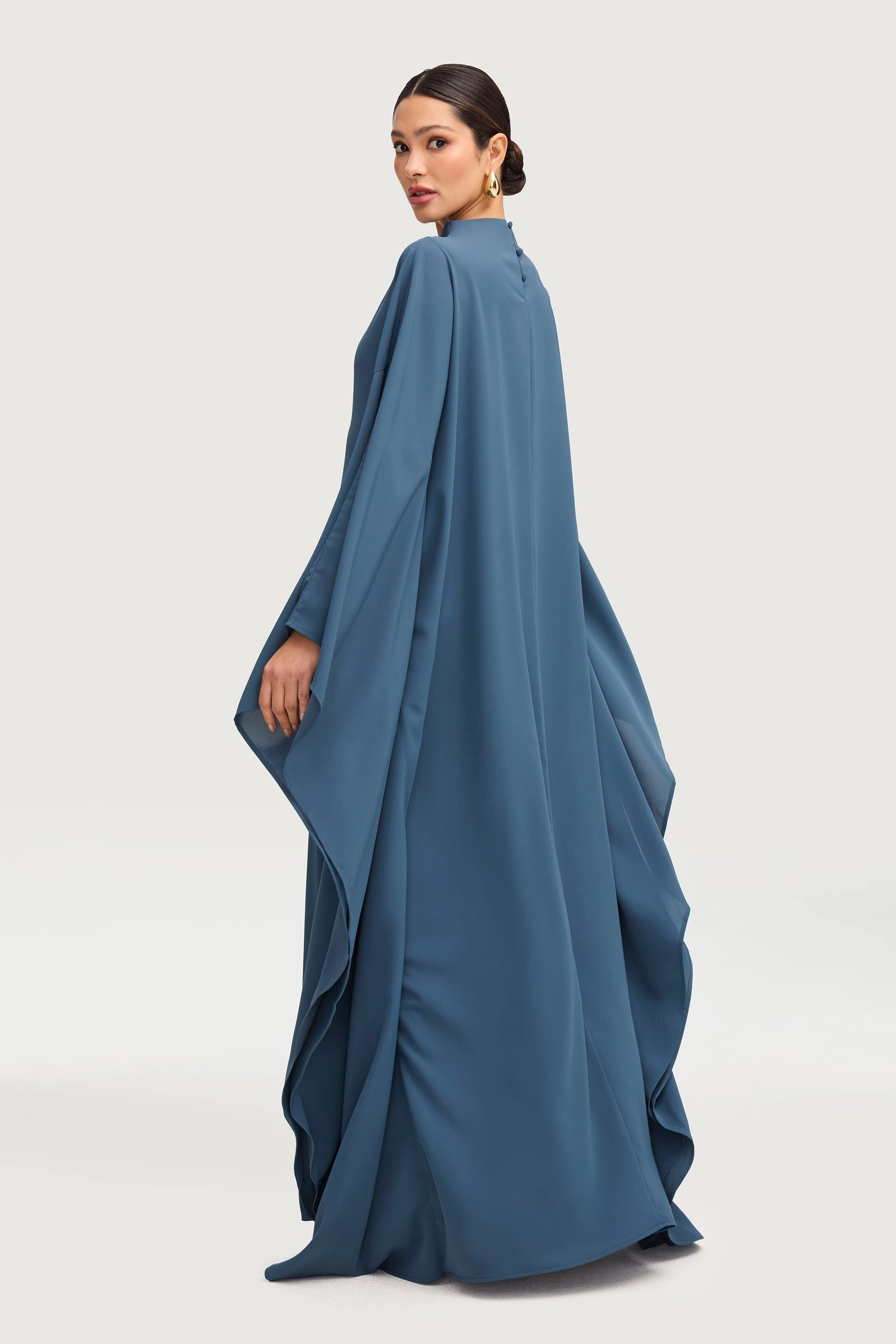 Amira Butterfly Inner Tie Abaya Dress - Layl