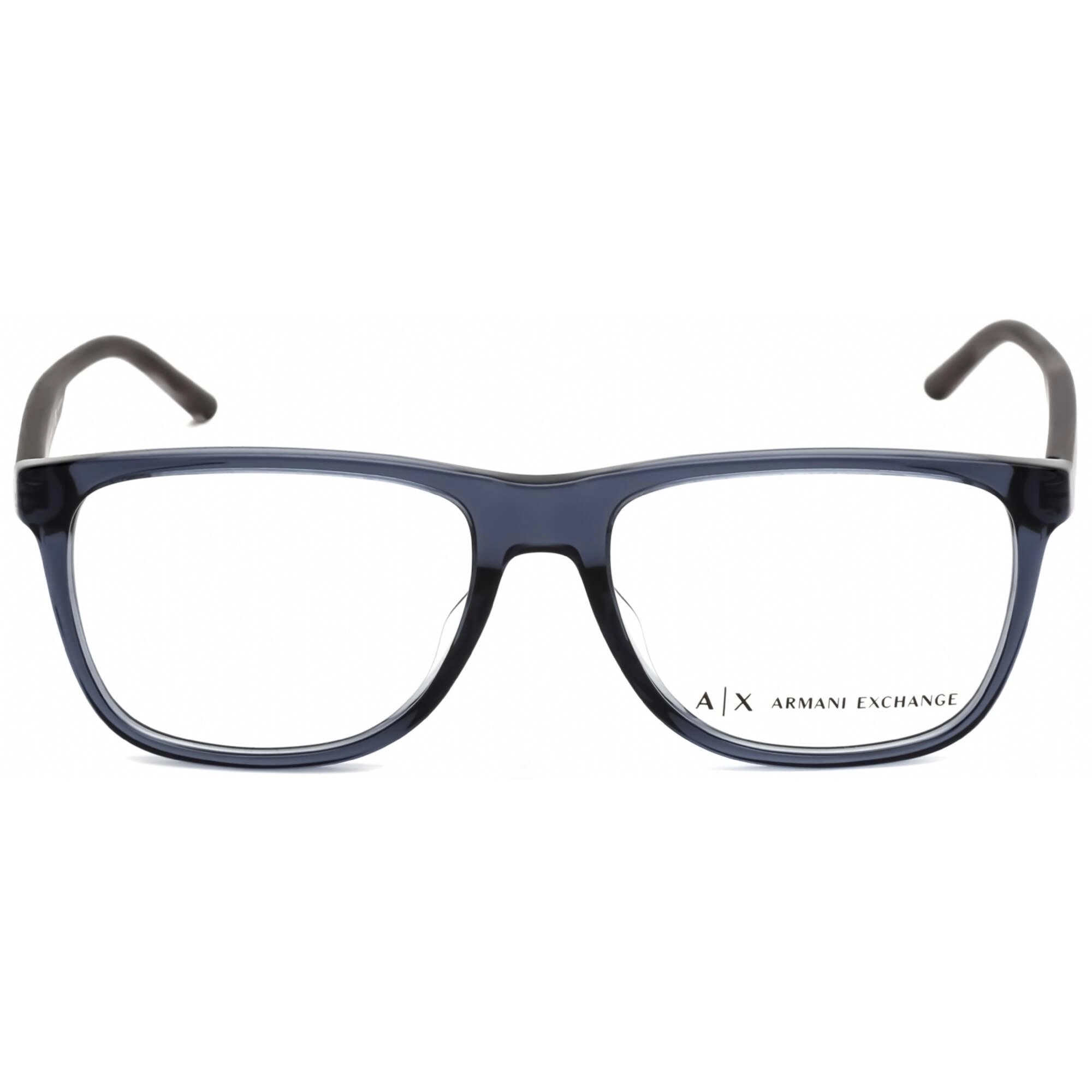 Armani Exchange Unisex Eyeglasses - Blue Plastic Rectangular Full Rim | AX3048F 8238