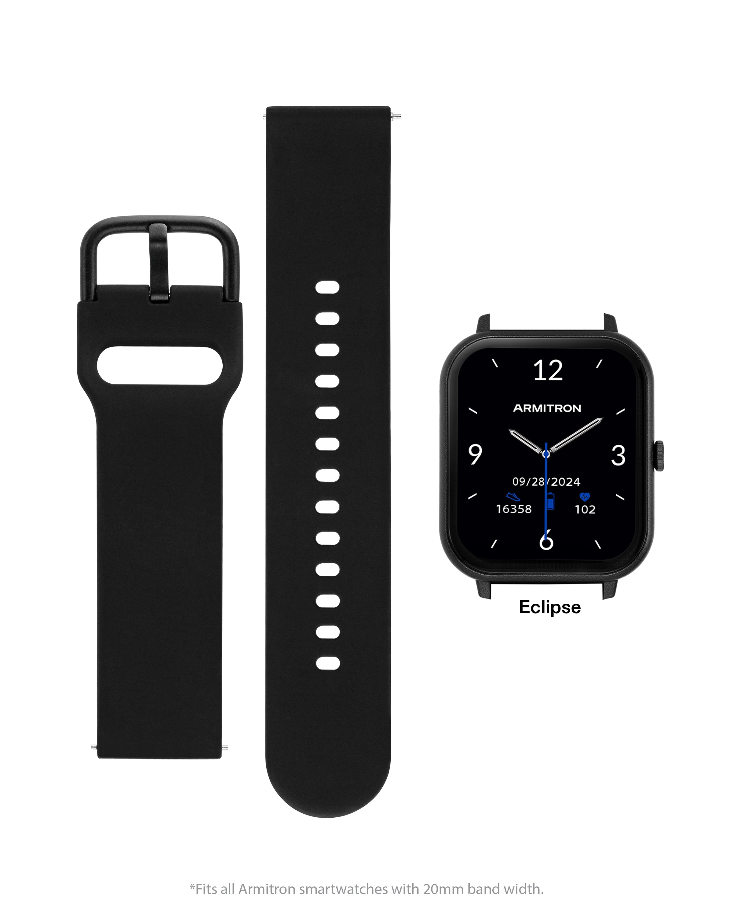 Armitron Connect™ Keeperless Silicone Band | 20mm