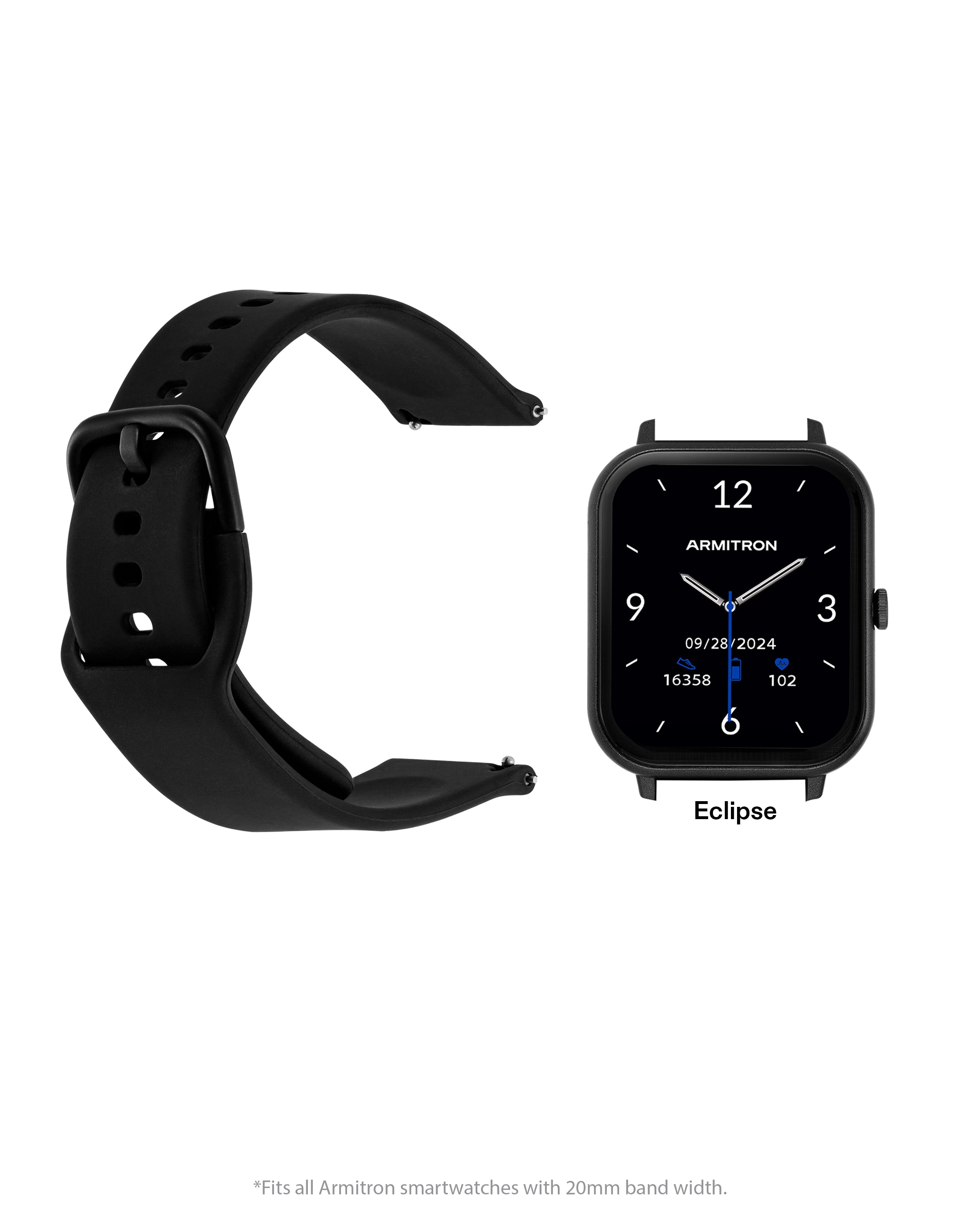 Armitron Connect™ Keeperless Silicone Band | 20mm