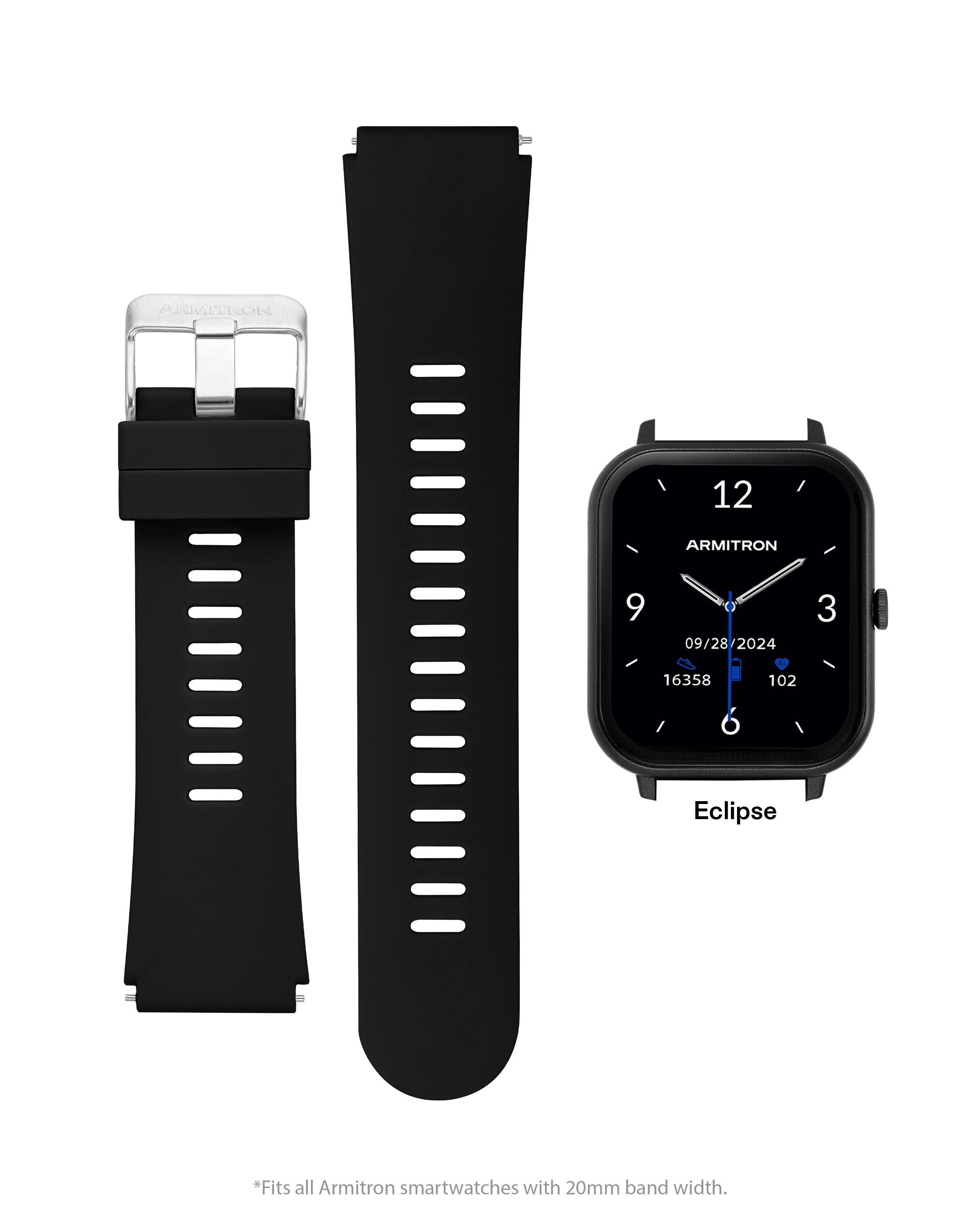 Armitron Connect™ Smooth Silicone Band | 20mm
