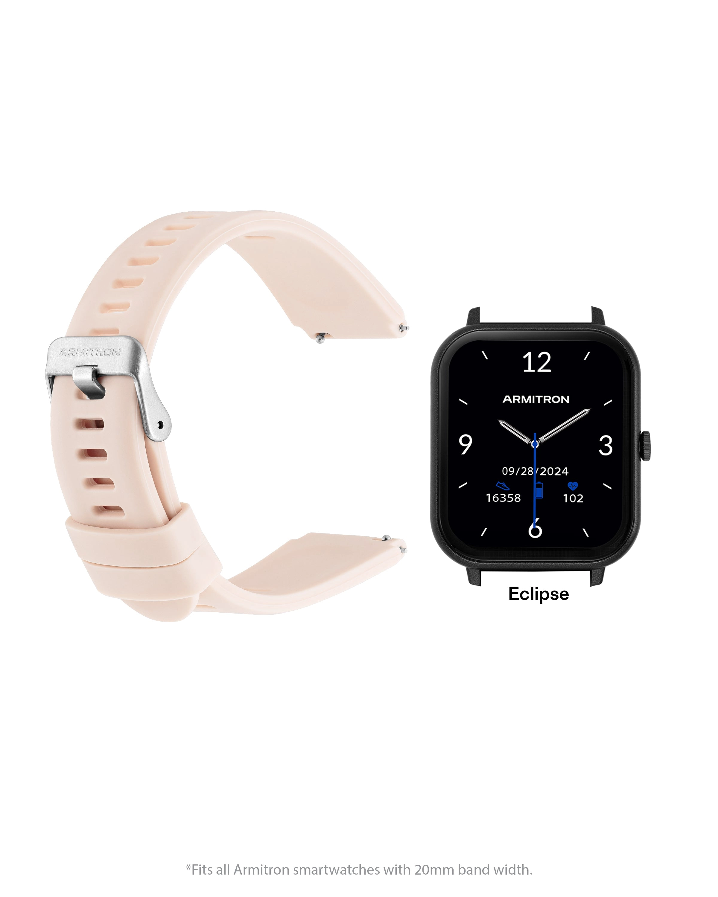 Armitron Connect™ Smooth Silicone Band | 20mm