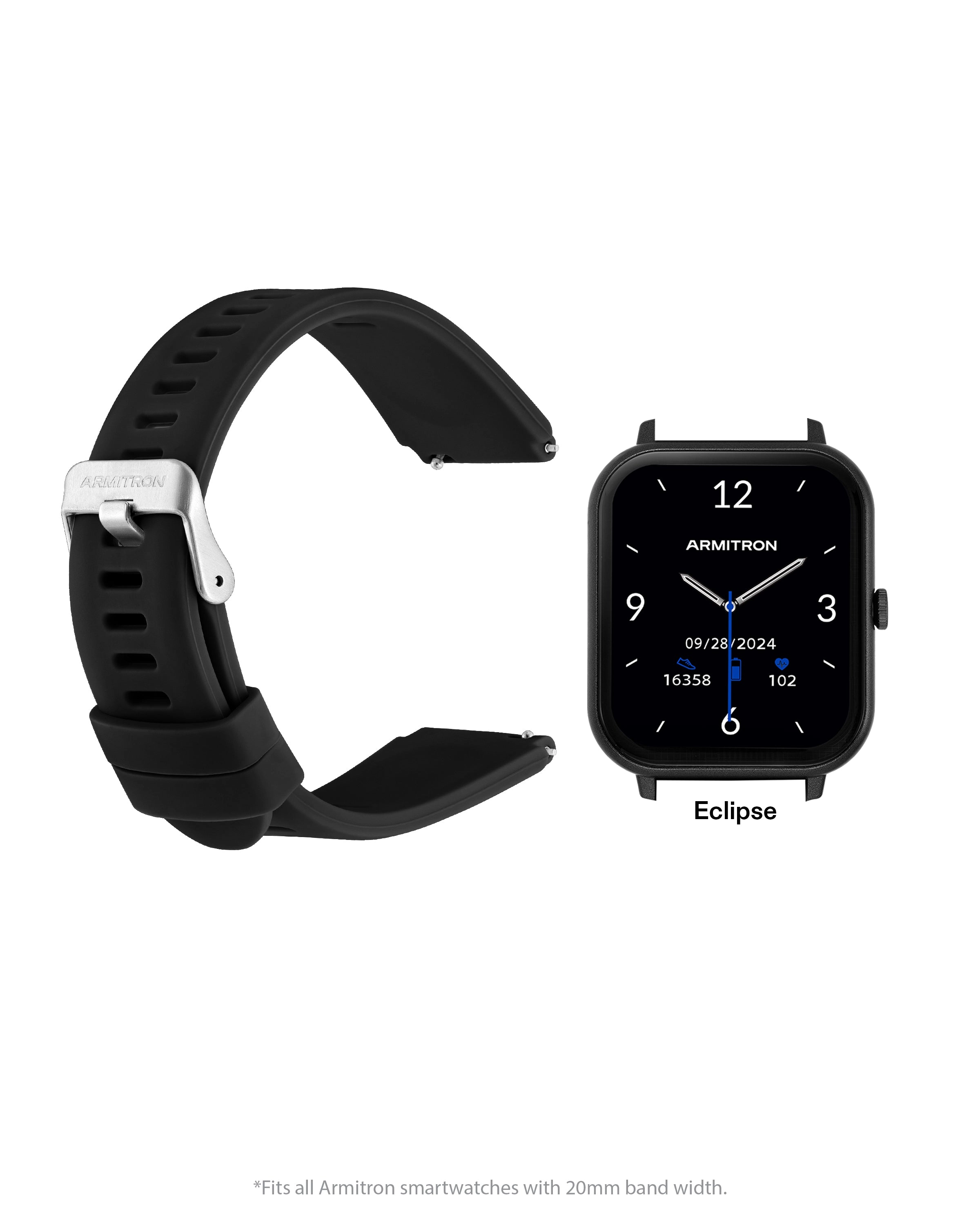 Armitron Connect™ Smooth Silicone Band | 20mm