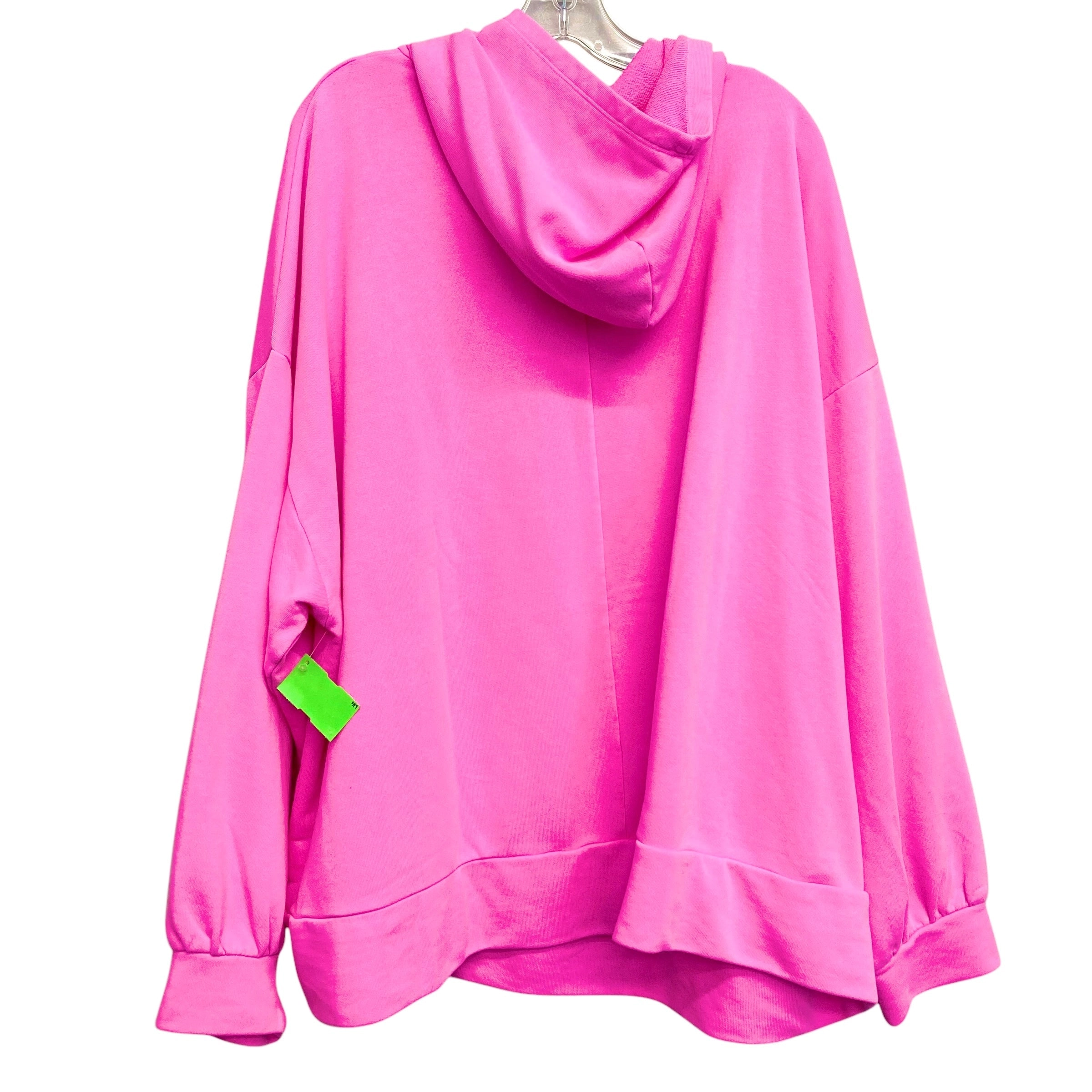 Athletic Sweatshirt Hoodie By Livi Active In Pink, Size:4X