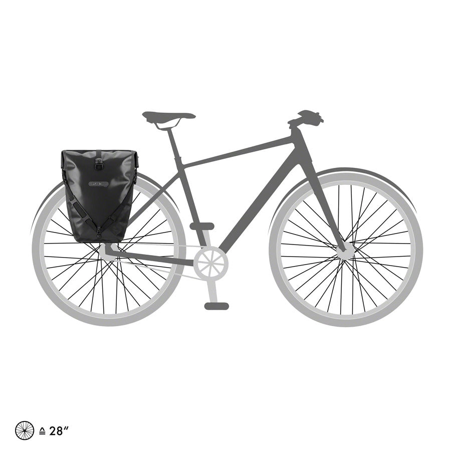 Back-Roller Free Pannier - 40L Pair Black
