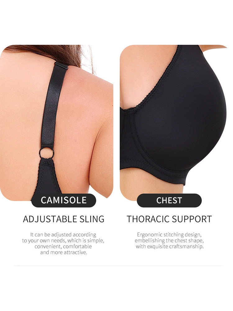 Back Vest Sports Bra for Women Adjustable Wireless-Bras