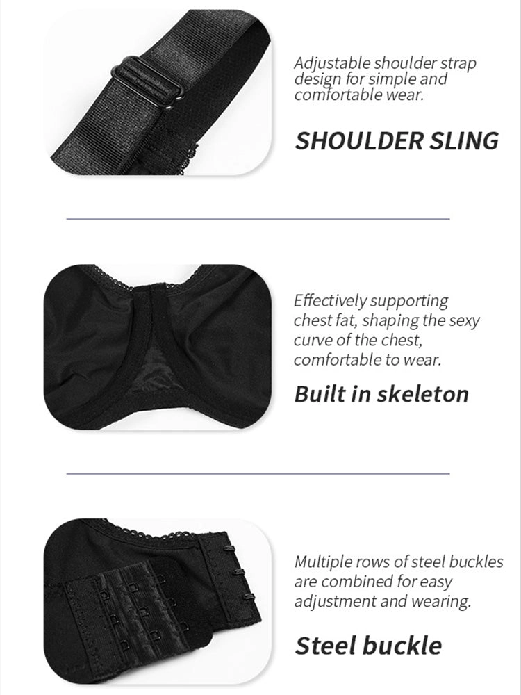 Back Vest Sports Bra for Women Adjustable Wireless-Bras