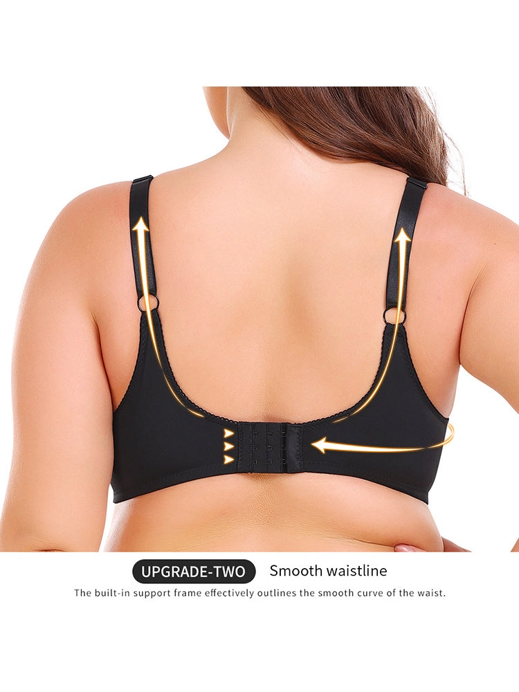 Back Vest Sports Bra for Women Adjustable Wireless-Bras