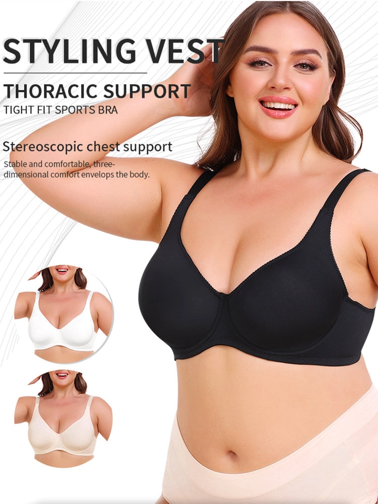Back Vest Sports Bra for Women Adjustable Wireless-Bras