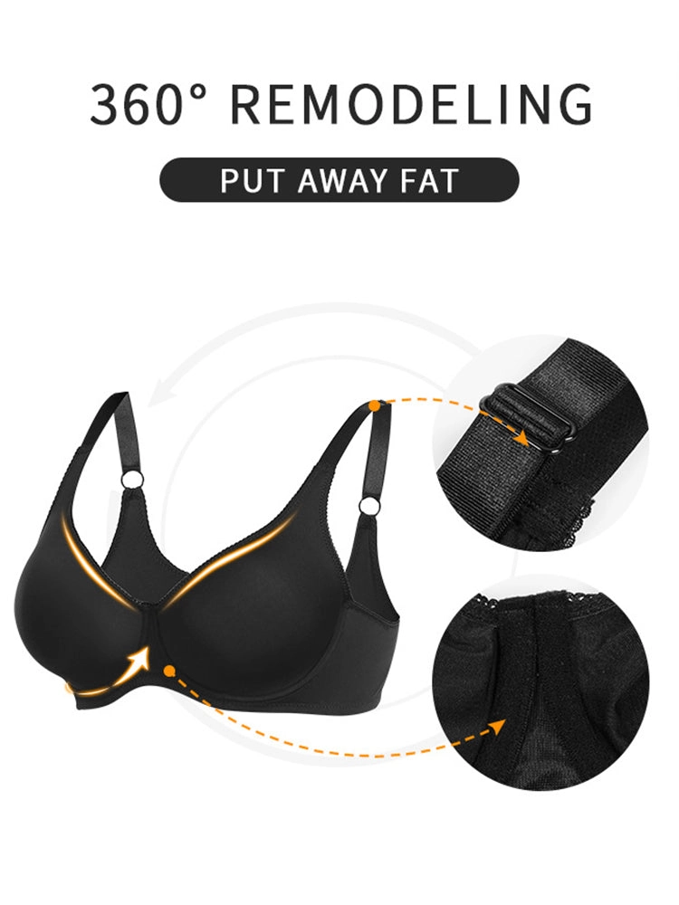 Back Vest Sports Bra for Women Adjustable Wireless-Bras