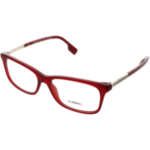 Burberry Women's Eyeglasses - Full Rim Red Plastic/Metal Rectangular | 0BE2337 3495