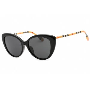 Burberry Women's Sunglasses - Black Cat Eye Frame Dark Grey Lens | 0BE4407F 385387
