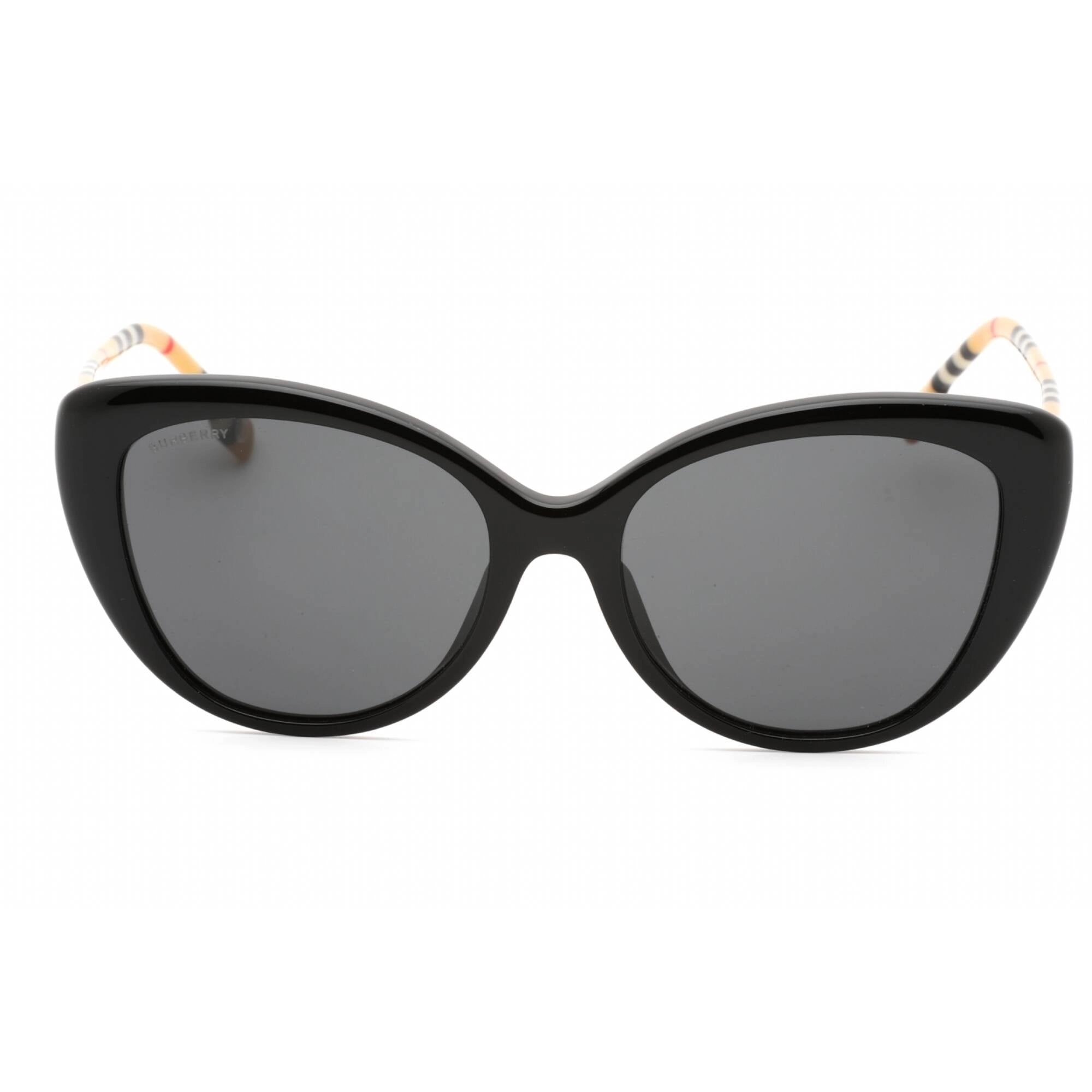 Burberry Women's Sunglasses - Black Cat Eye Frame Dark Grey Lens | 0BE4407F 385387
