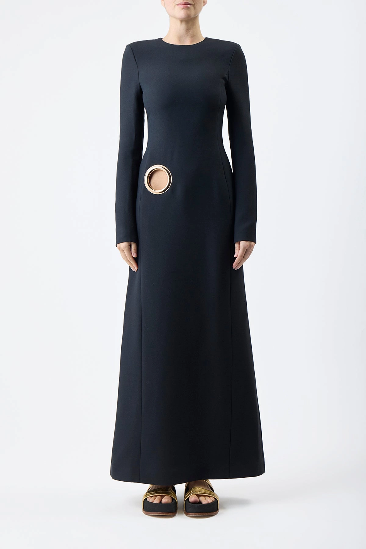 Cadell Dress in Silk Wool Cady