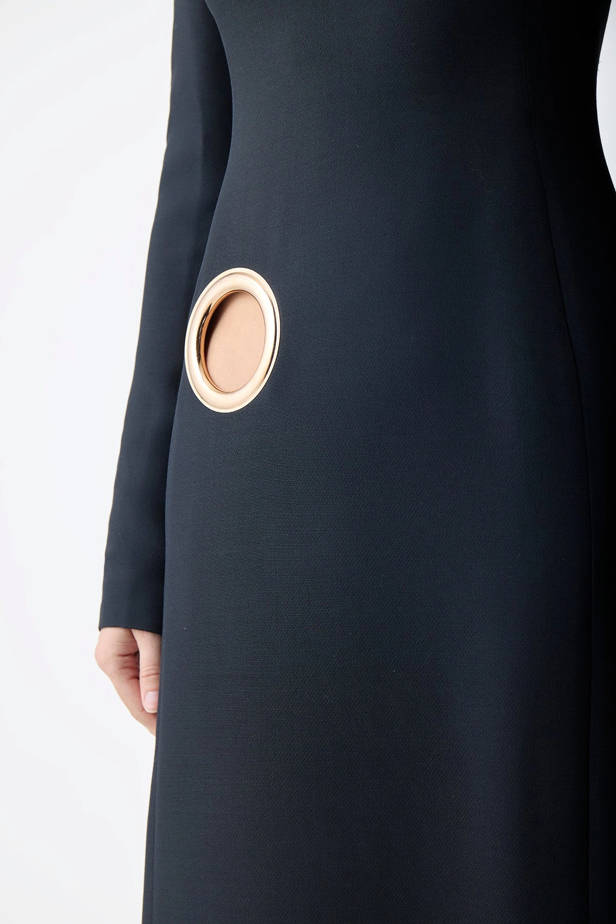 Cadell Dress in Silk Wool Cady
