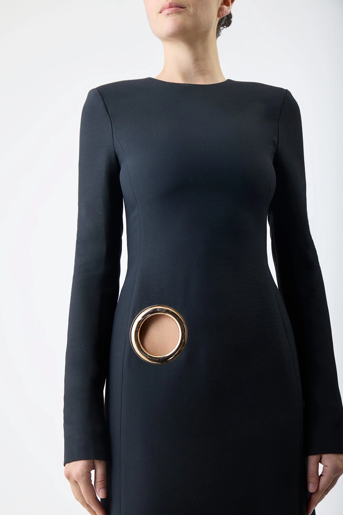 Cadell Dress in Silk Wool Cady