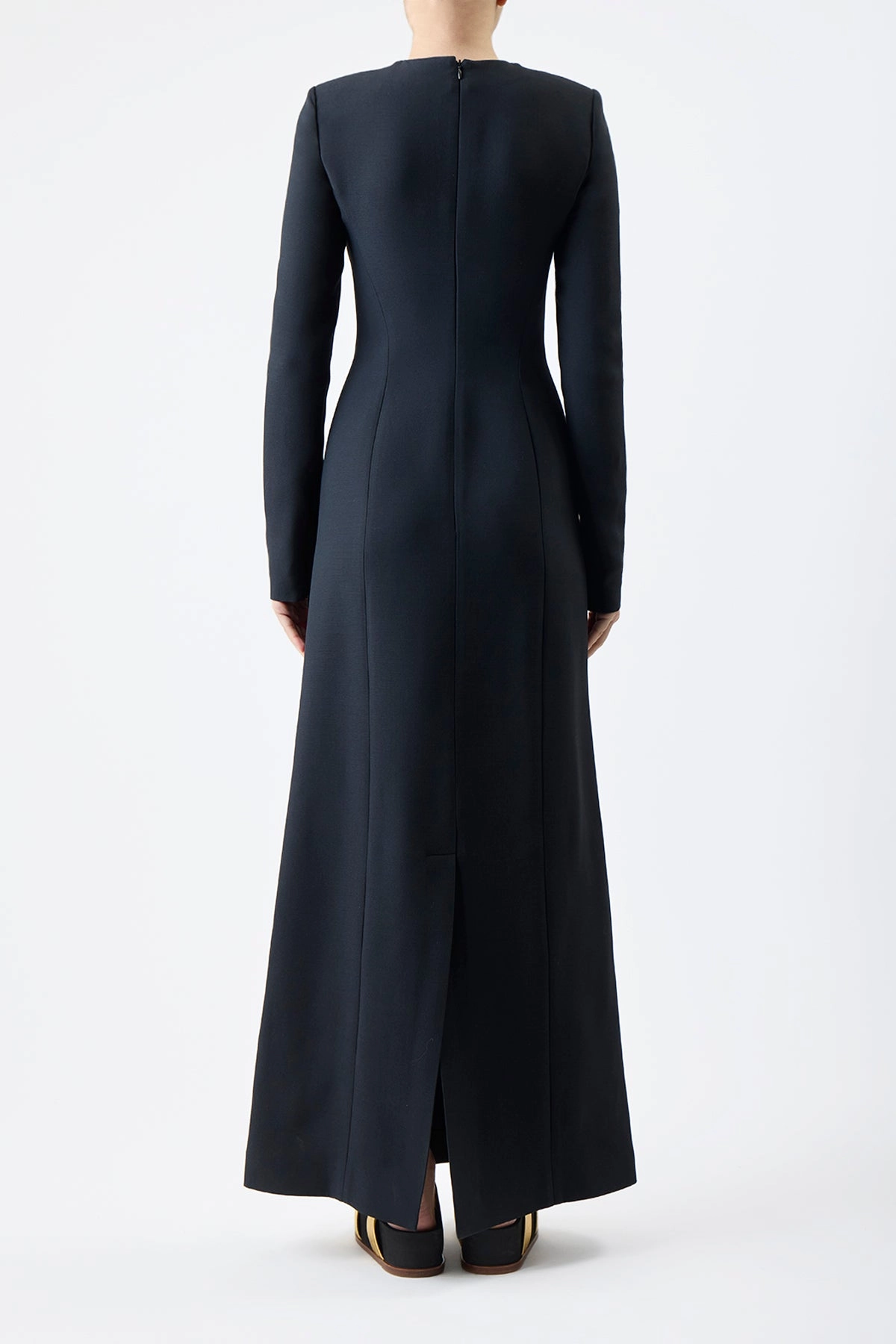 Cadell Dress in Silk Wool Cady