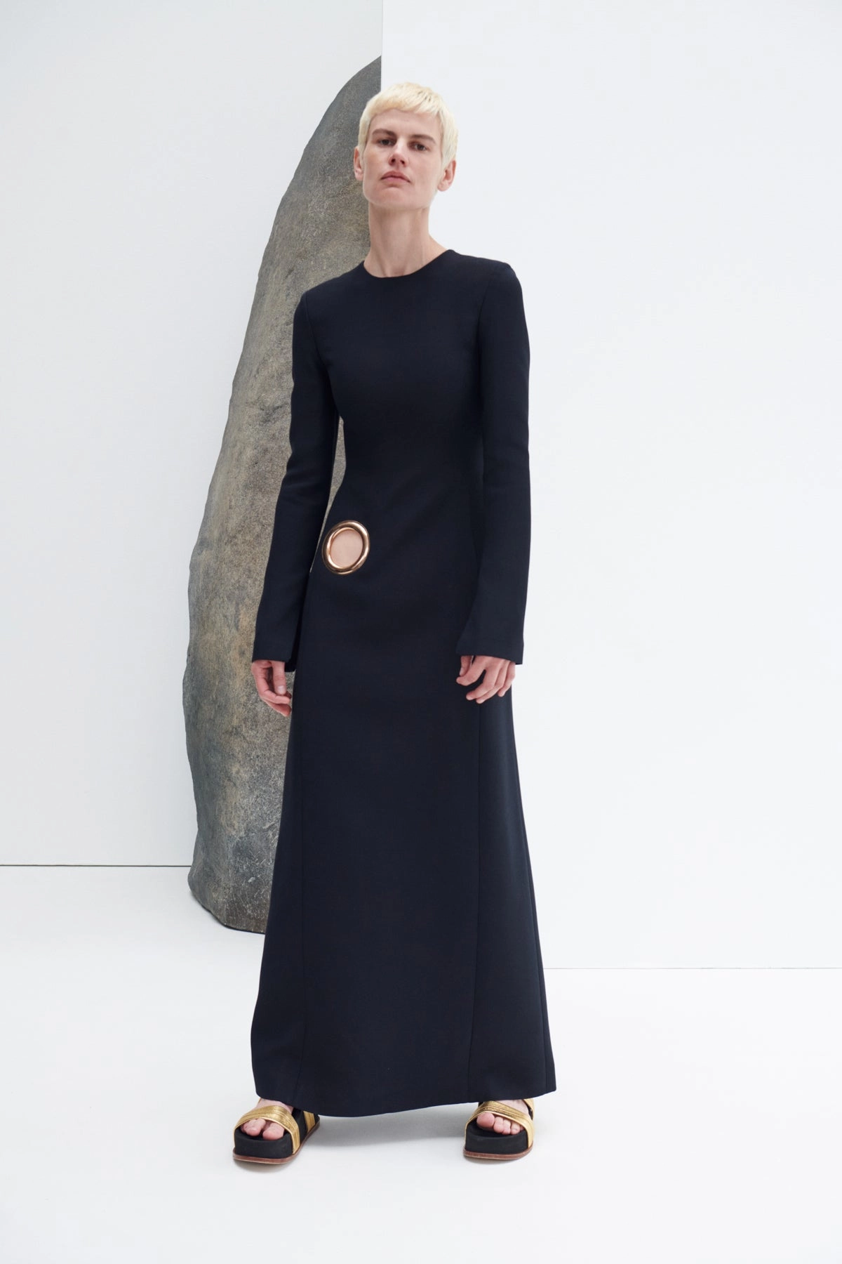 Cadell Dress in Silk Wool Cady