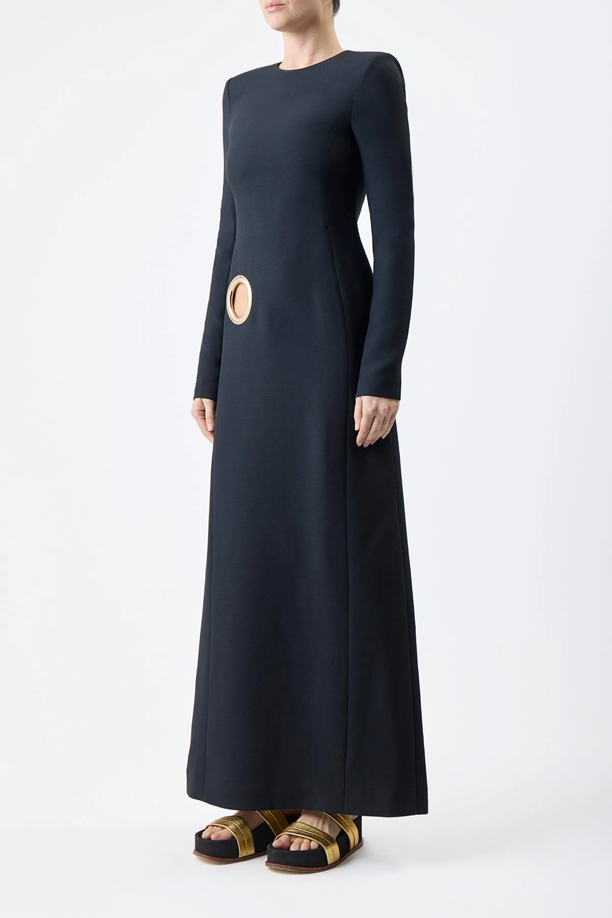 Cadell Dress in Silk Wool Cady