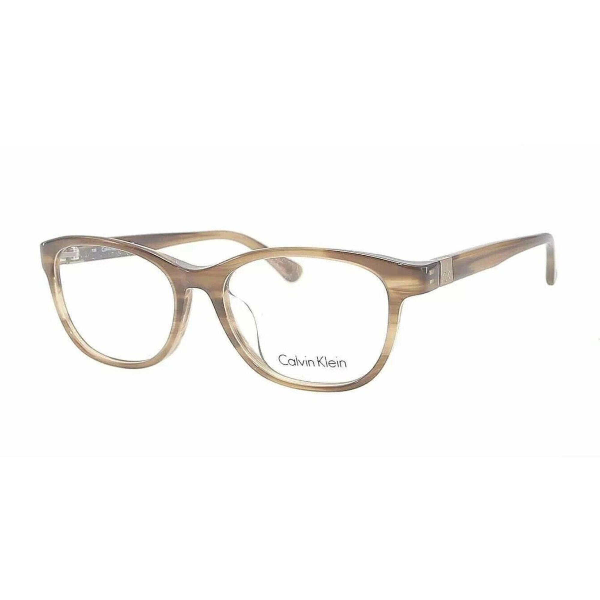 Calvin Klein Unisex Eyeglasses - Striped Brown Rectangular | CALVIN KLEIN CK5906A 240