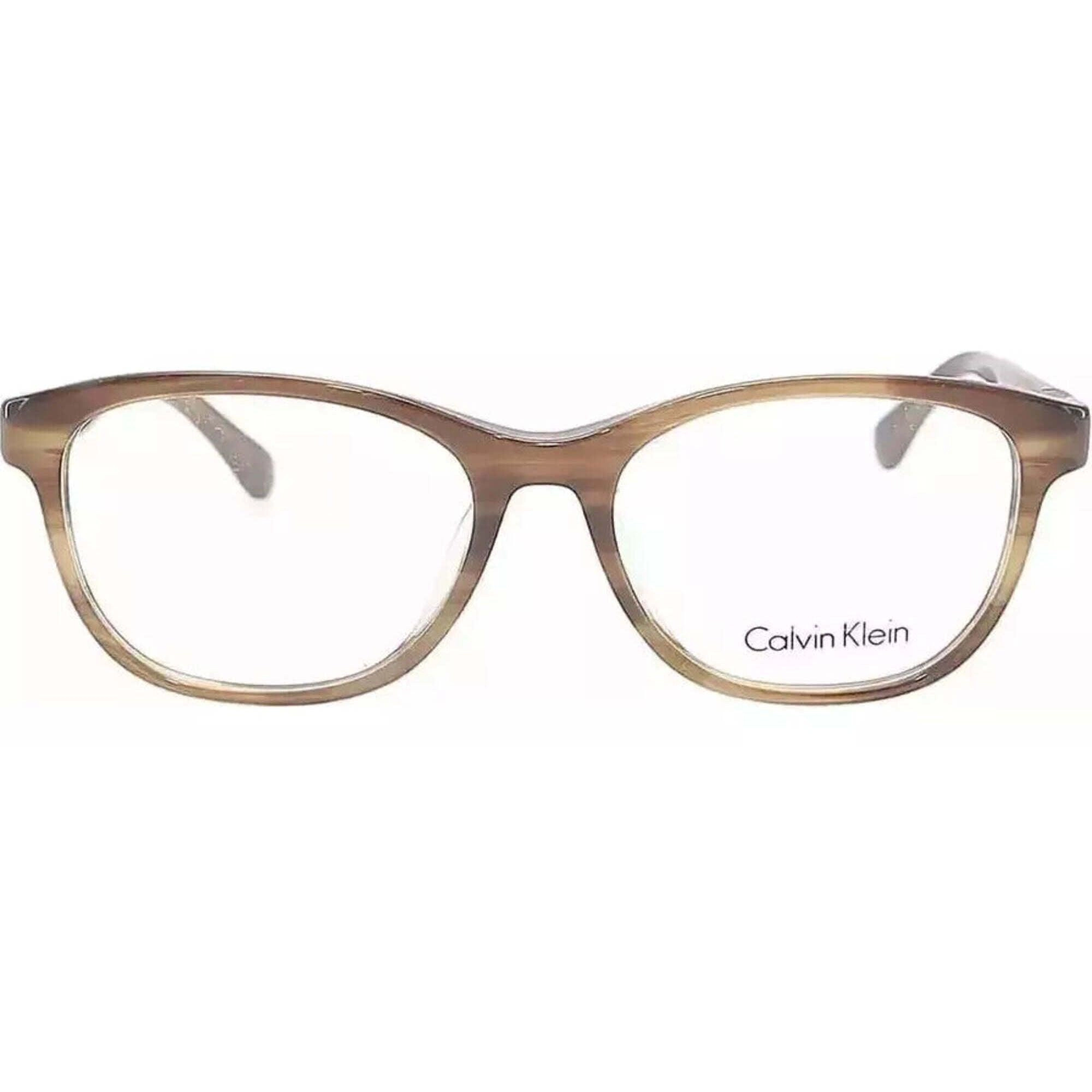 Calvin Klein Unisex Eyeglasses - Striped Brown Rectangular | CALVIN KLEIN CK5906A 240