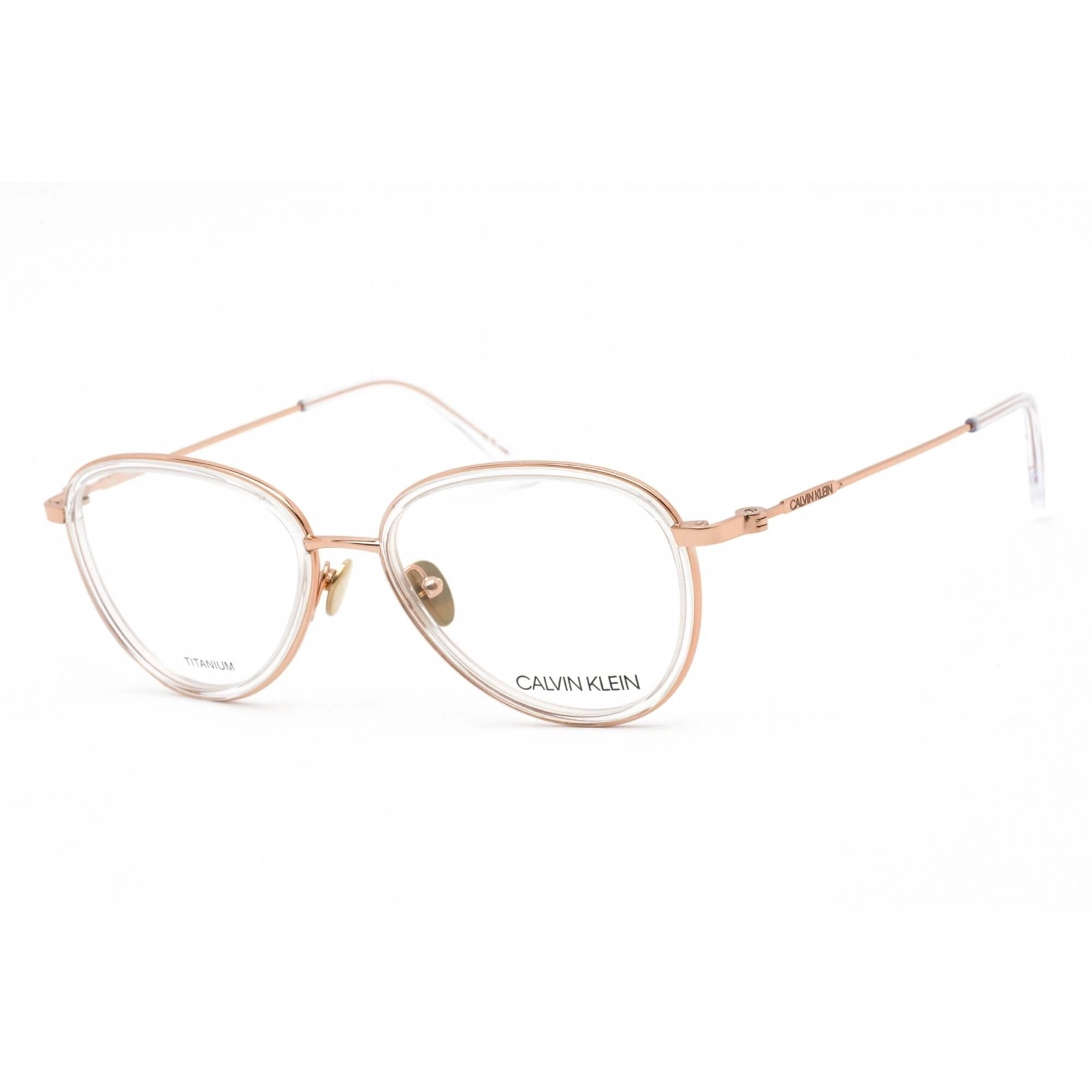 Calvin Klein Women's Eyeglasses - Full Rim Crystal Titanium Round Frame | CK20106 971