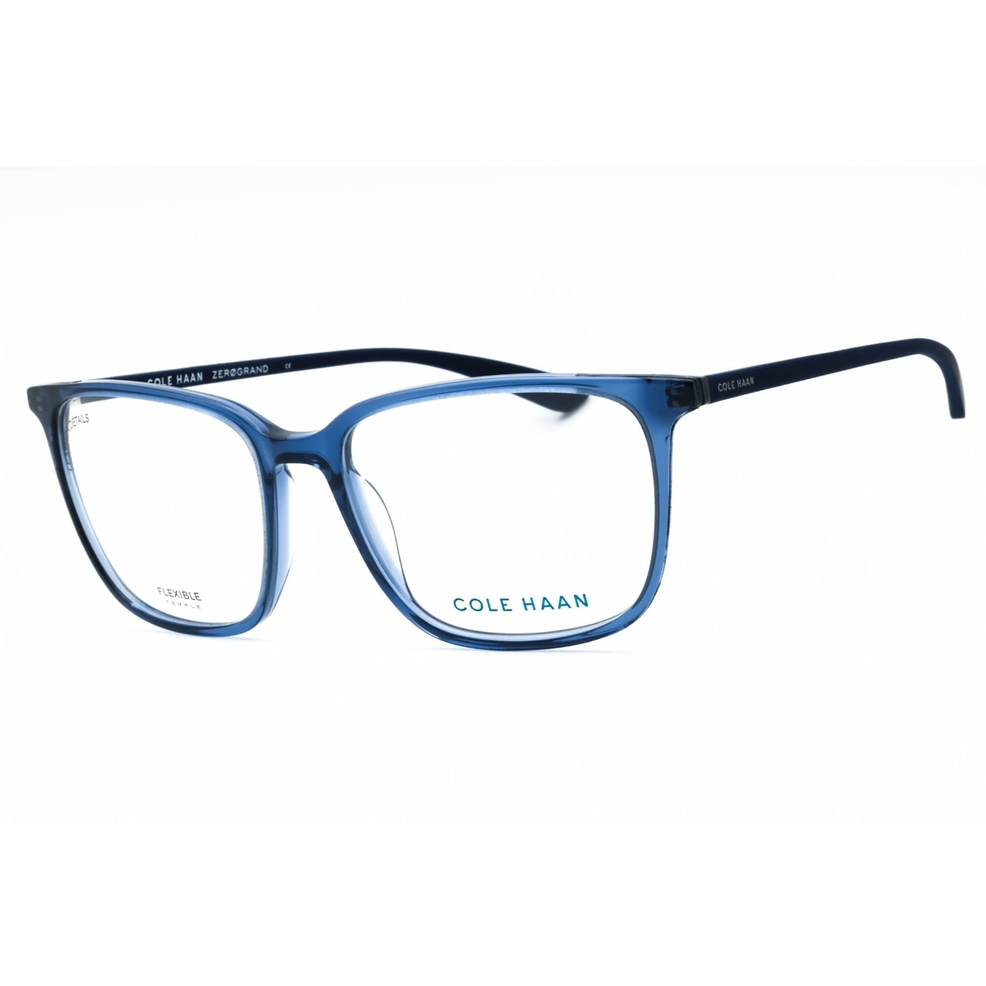 Cole Haan Unisex Eyeglasses - Blue Crystal Acetate Full Rim Rectangular | CH4502 400