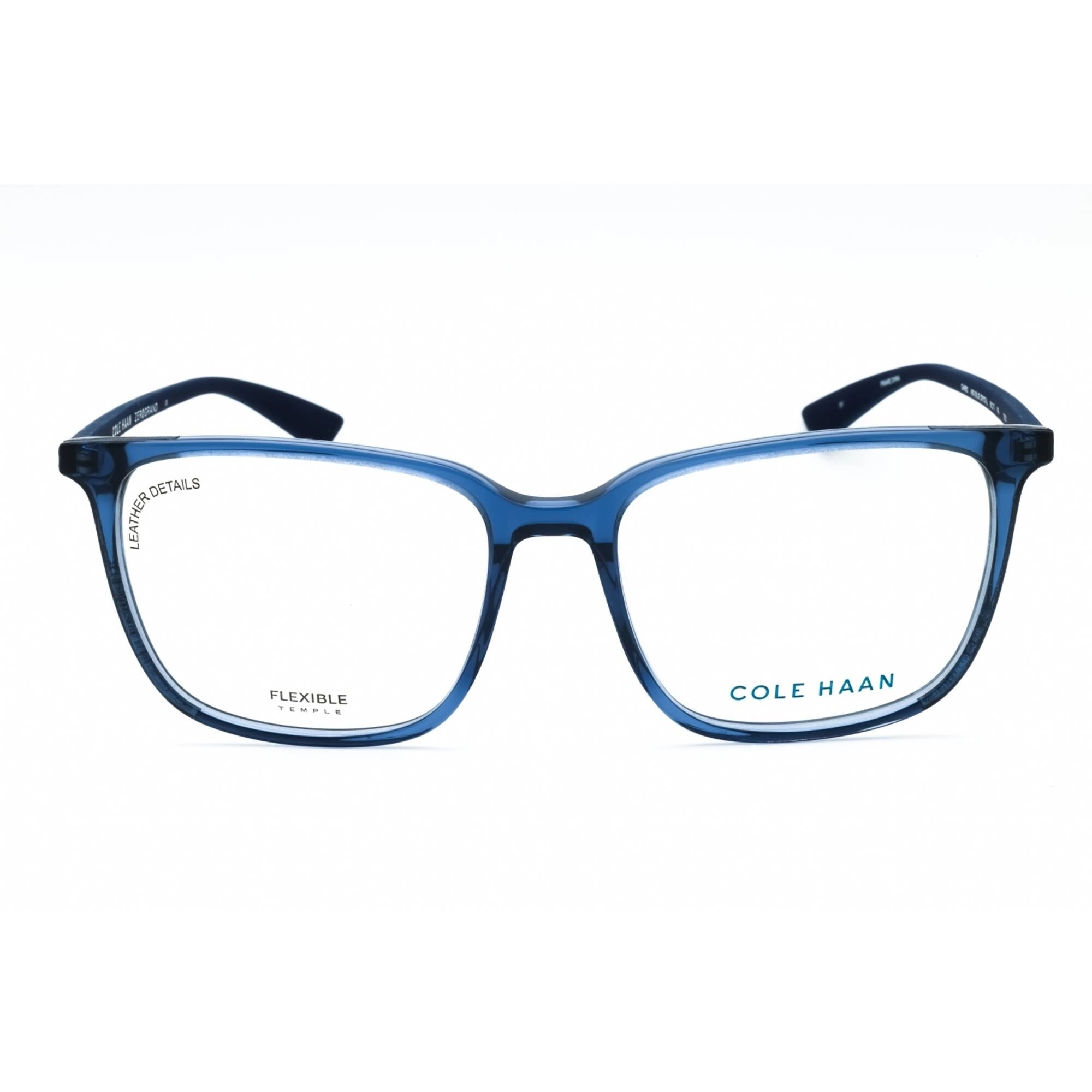 Cole Haan Unisex Eyeglasses - Blue Crystal Acetate Full Rim Rectangular | CH4502 400