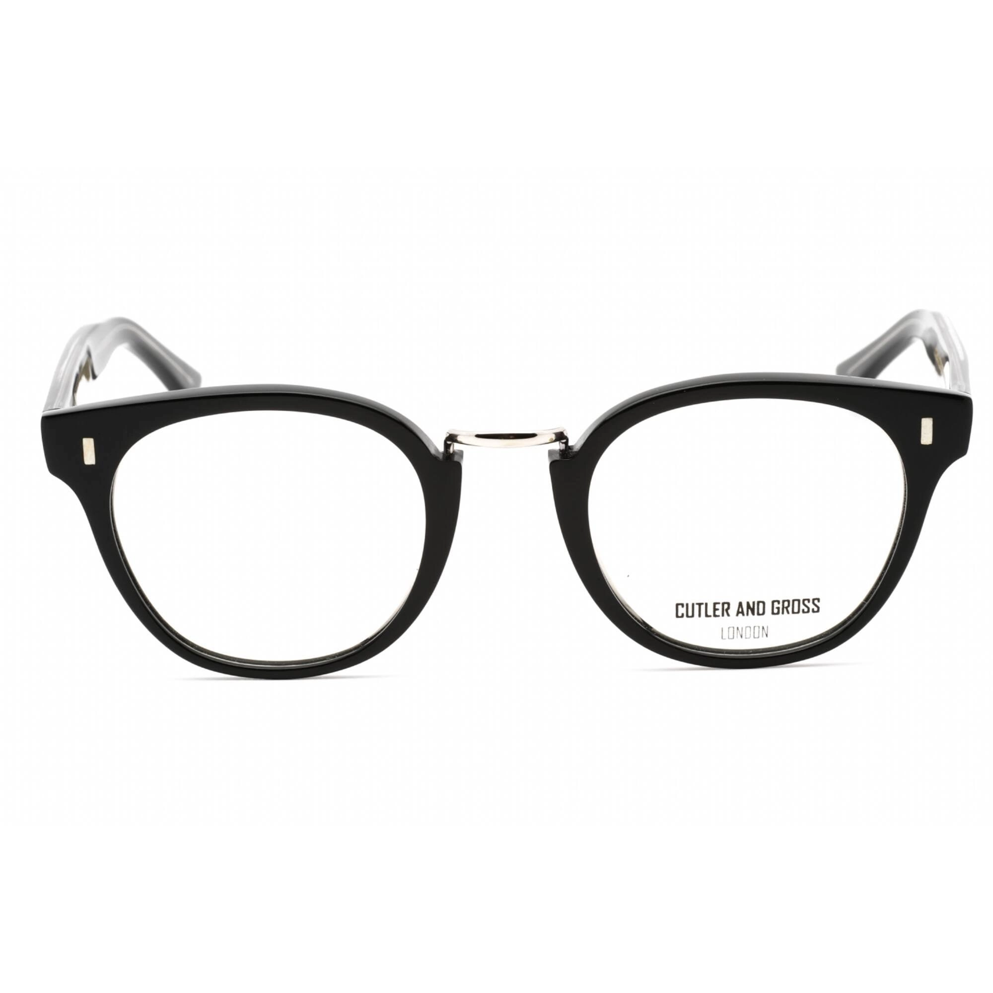 Cutler And Gross Unisex Eyeglasses - Black Rectangular Frame Clear Lens | CG1336 004