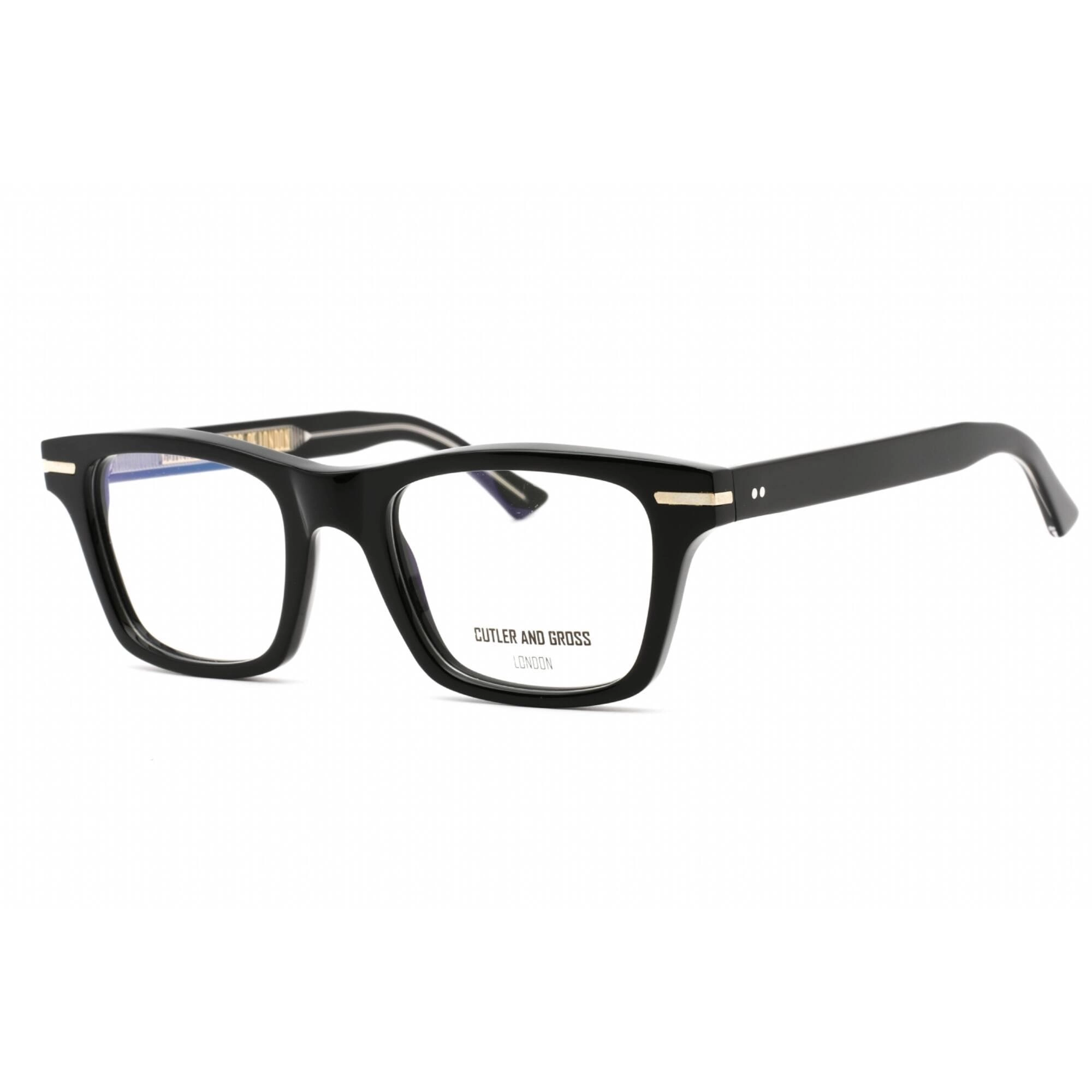 Cutler And Gross Unisex Eyeglasses - Black Rectangular Frame Clear Lens | CG1337 004