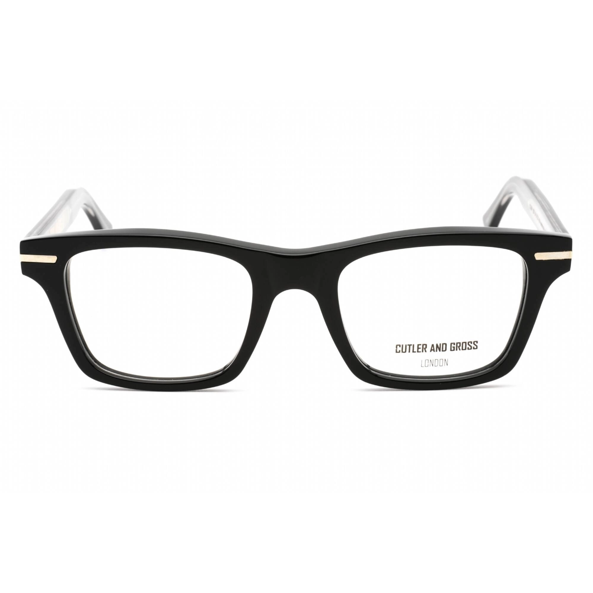 Cutler And Gross Unisex Eyeglasses - Black Rectangular Frame Clear Lens | CG1337 004