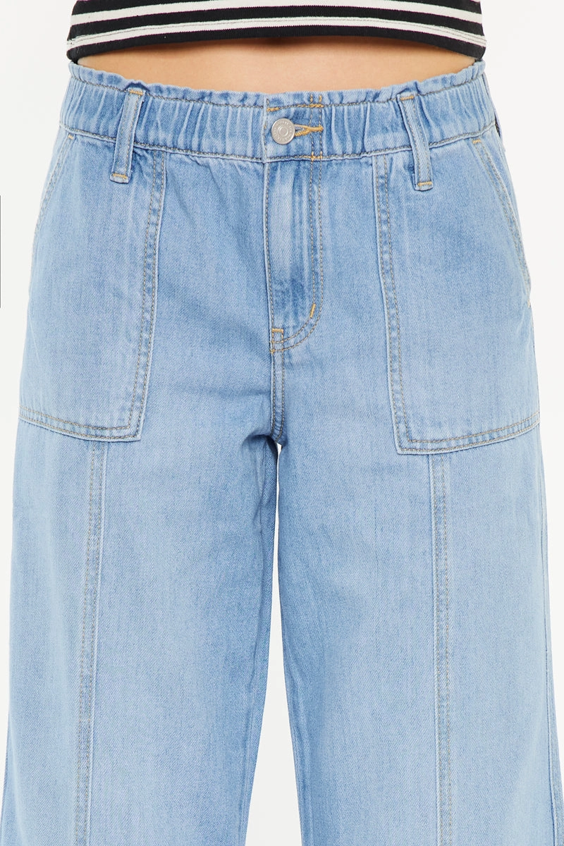Delilah Mid Rise Wide Leg Jeans