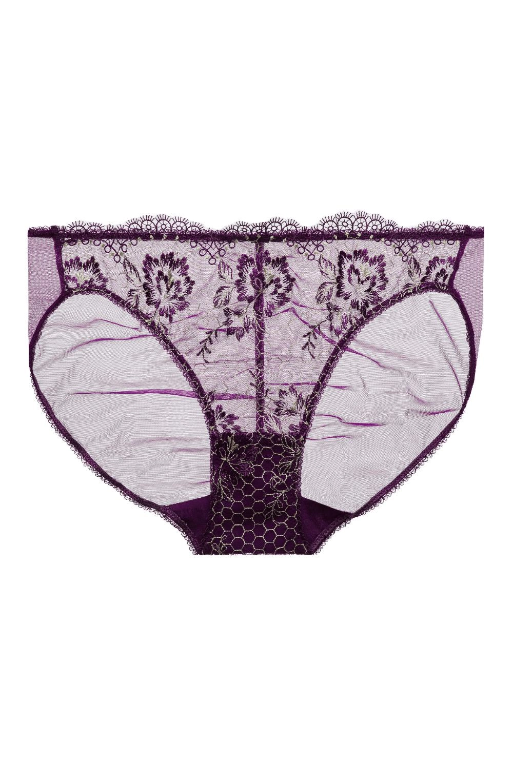 Dita Von Teese Evelina Bikini Panty Aubergine
