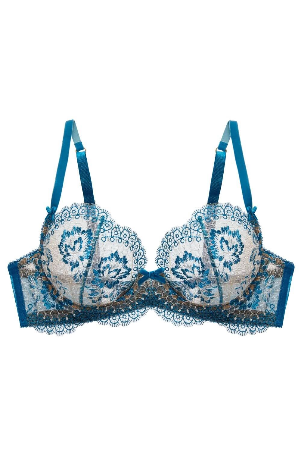 Dita Von Teese Evelina Unlined Bra Ocean Blue
