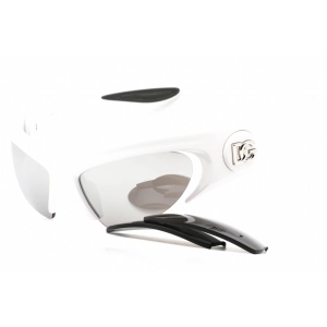 Dolce & Gabbana Unisex Sunglasses - White Plastic Wraparound Frame | 0Dg6192 33126G