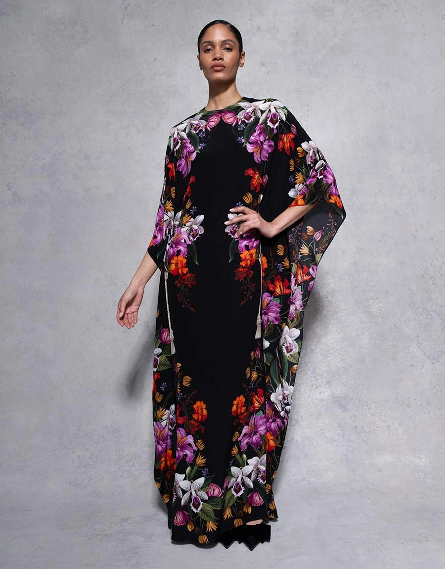 Eloise Crepe Maxi Dress - Painterly Flower - SALE