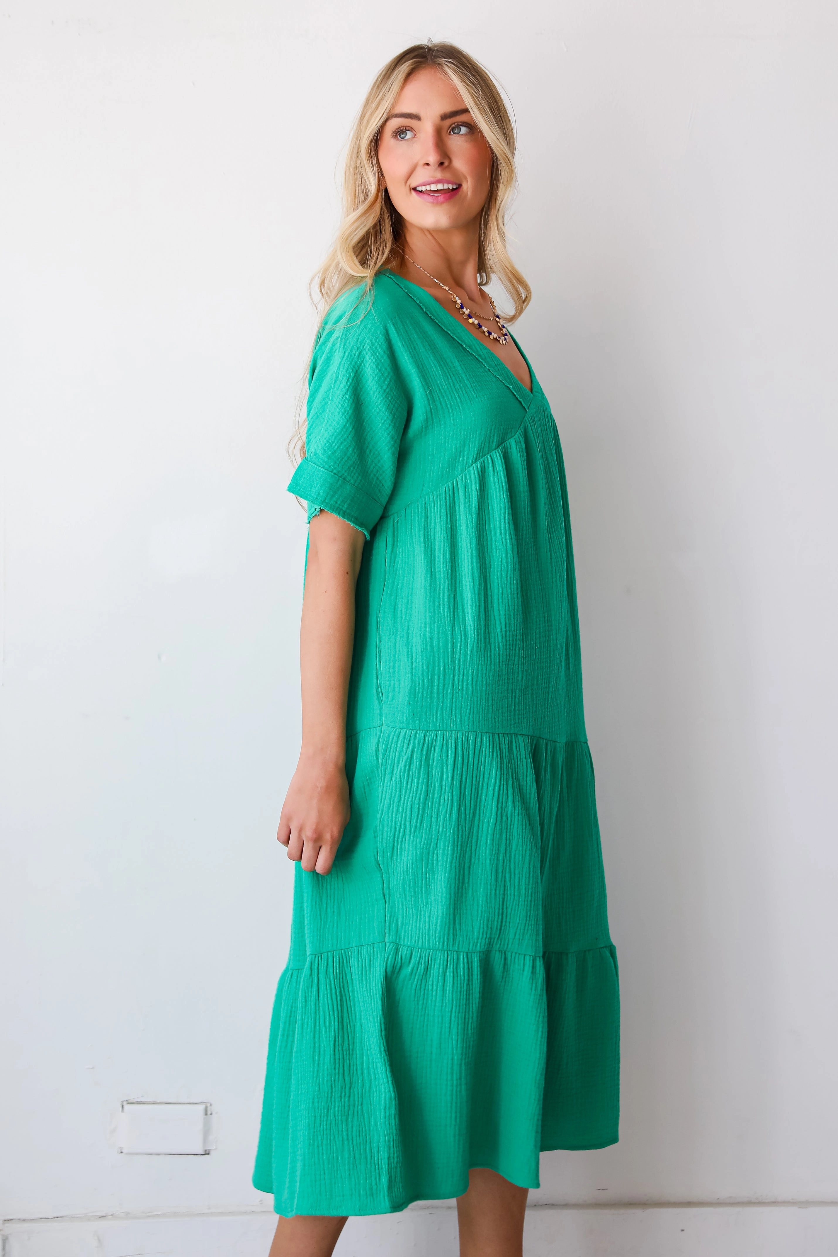 FINAL SALE - Feeling My Best Linen Midi Dress