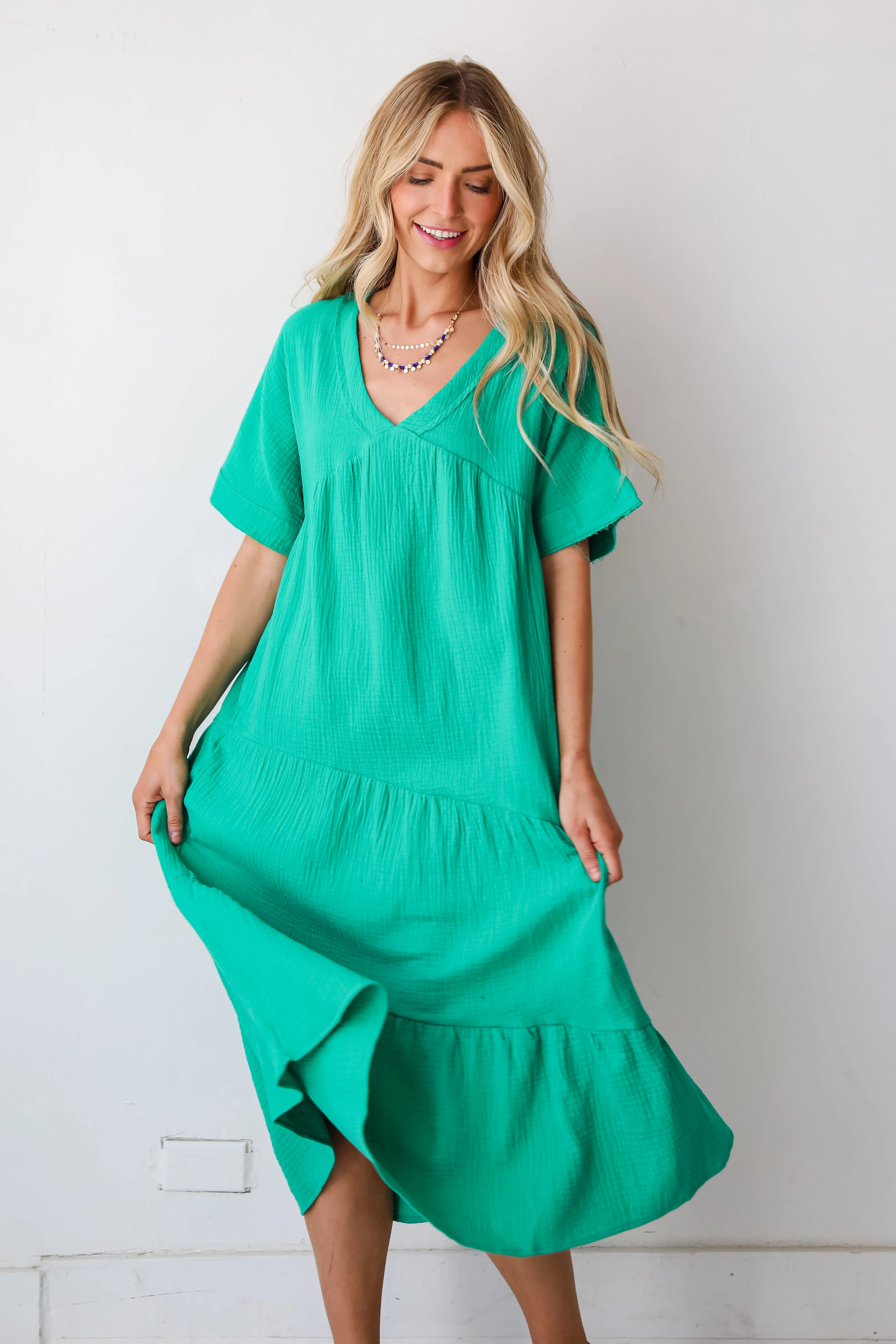 FINAL SALE - Feeling My Best Linen Midi Dress