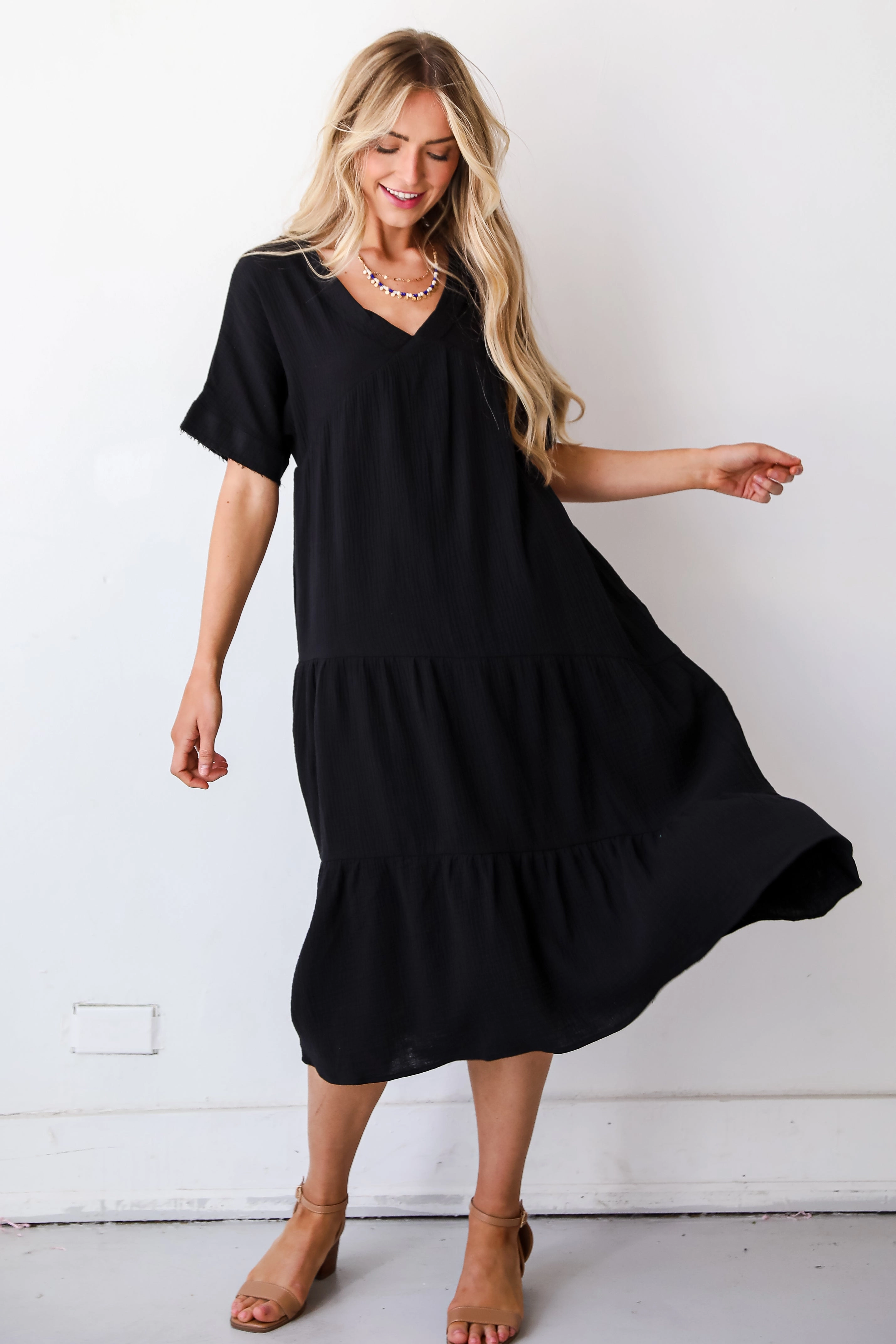 FINAL SALE - Feeling My Best Linen Midi Dress