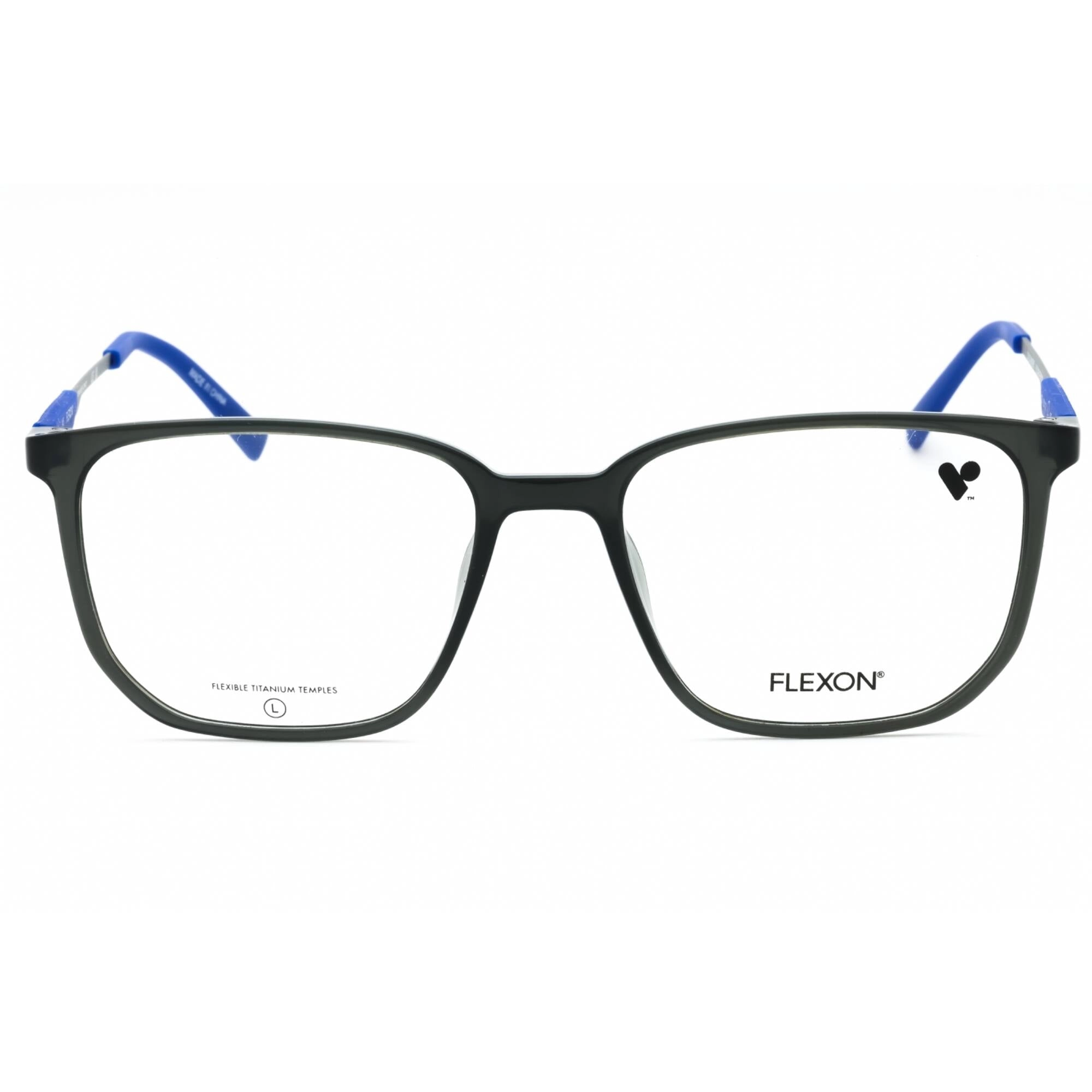 Flexon Unisex Eyeglasses - Shiny Crystal Grey Full Rim Square | FLEXON EP8022 020