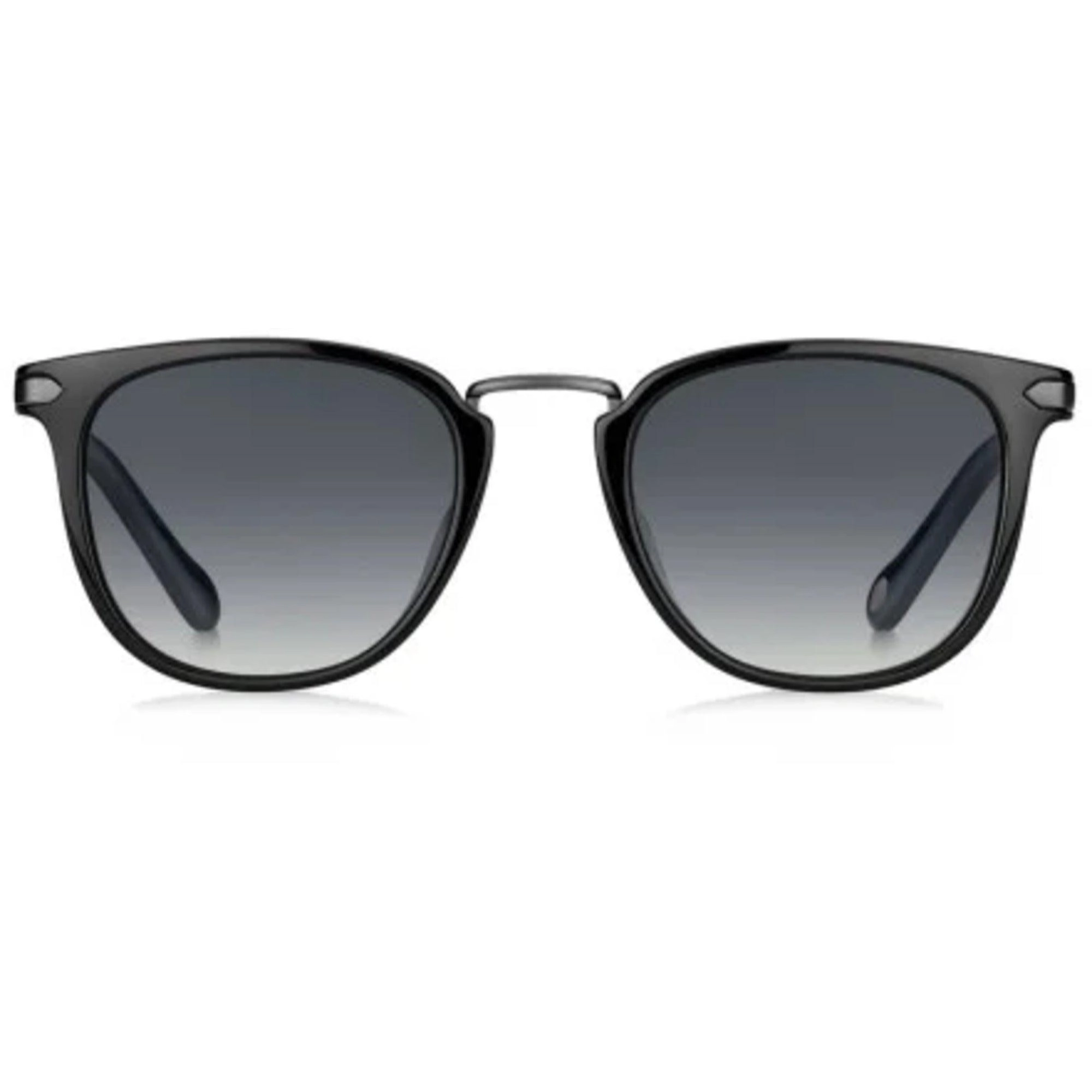 Fossil Unisex Sunglasses - Black Square Frame Grey Shaded Lens | FOSSIL FOS 2099/G/S S