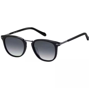 Fossil Unisex Sunglasses - Black Square Frame Grey Shaded Lens | FOSSIL FOS 2099/G/S S