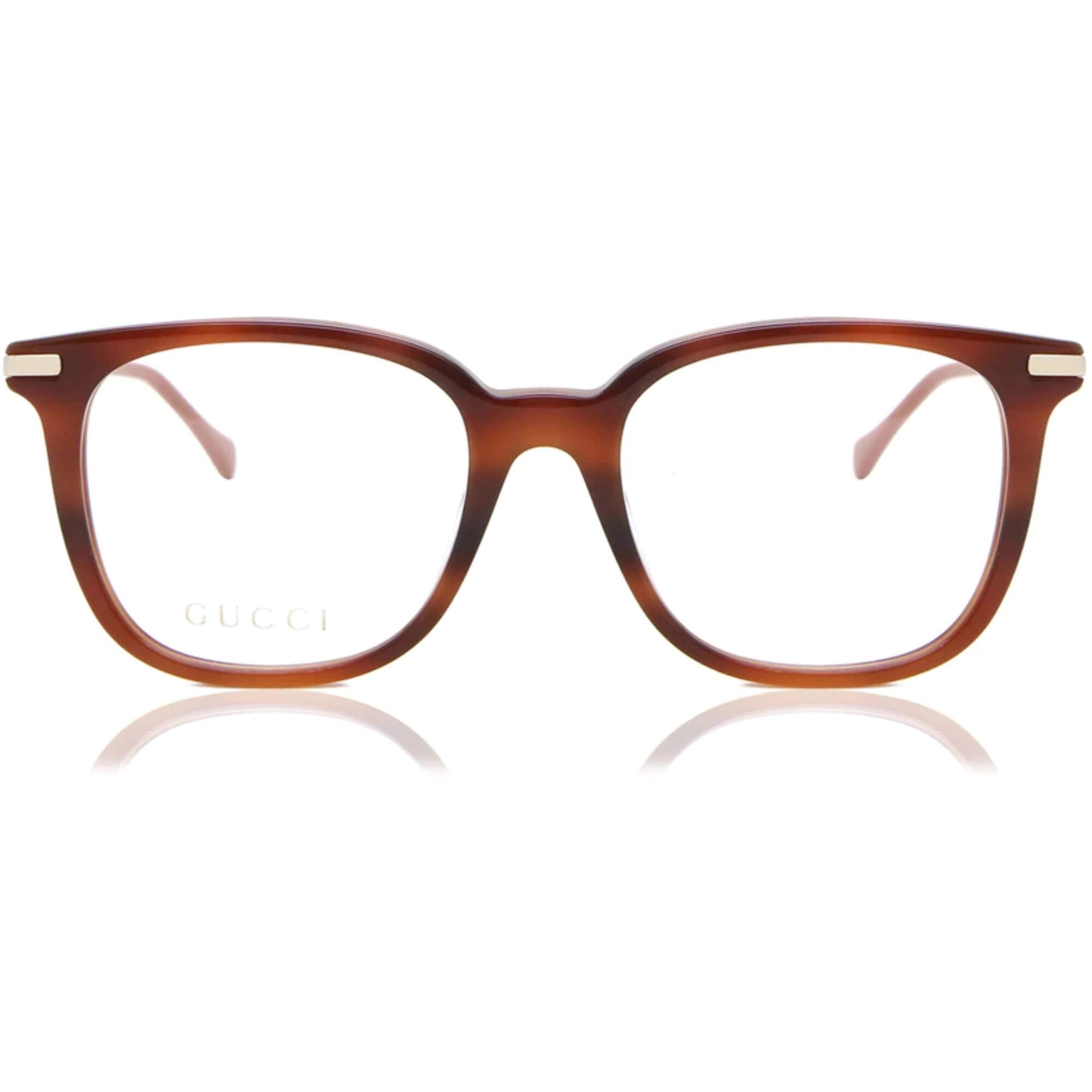 Gucci Women's Eyeglasses - Havana Acetate Full Rim Square Shape Frame | GG0968O 002
