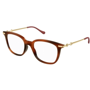 Gucci Women's Eyeglasses - Havana Acetate Full Rim Square Shape Frame | GG0968O 002